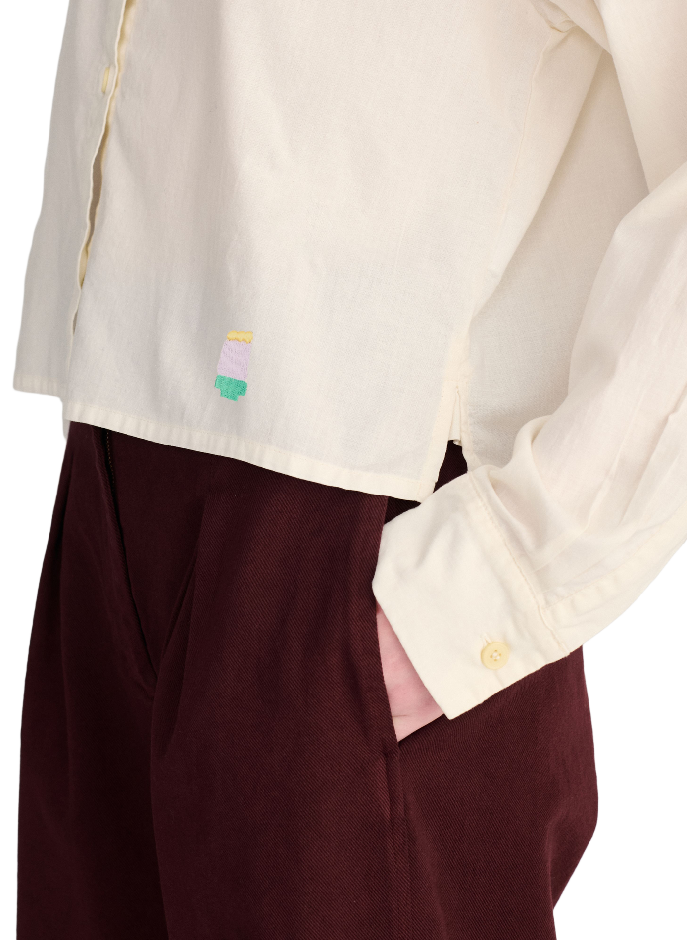 Pantalon ample taille haute uni BOBO CHOSES Brown
