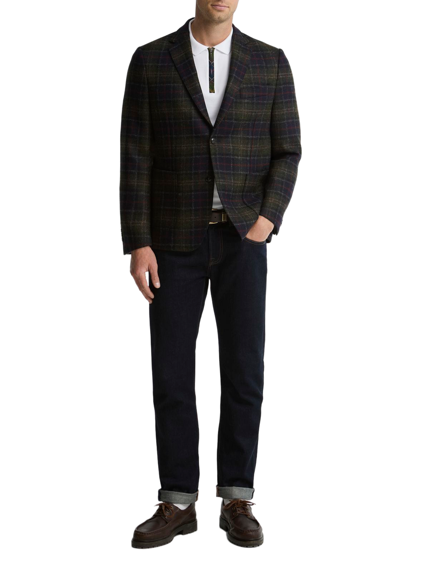 Gerade geschnittener karierter Blazer BARBOUR Mehrfarbig