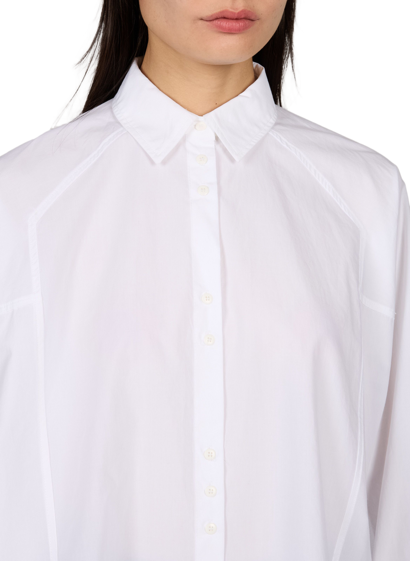 Oversize-Hemd Susana Selmina aus Baumwollmischung MSCH Weiss