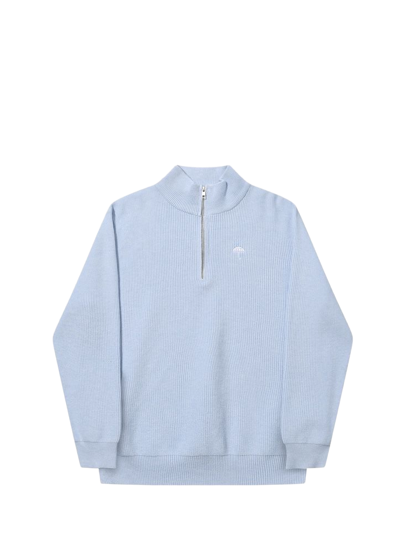 Pullover mit Stehkragen und Reißverschluss in Uni-Farbe HELAS CAPS Blau