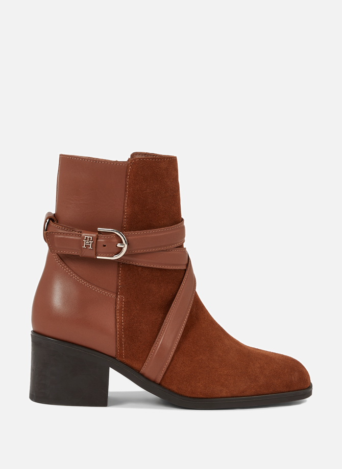 Leather and suede ankle boots TOMMY HILFIGER