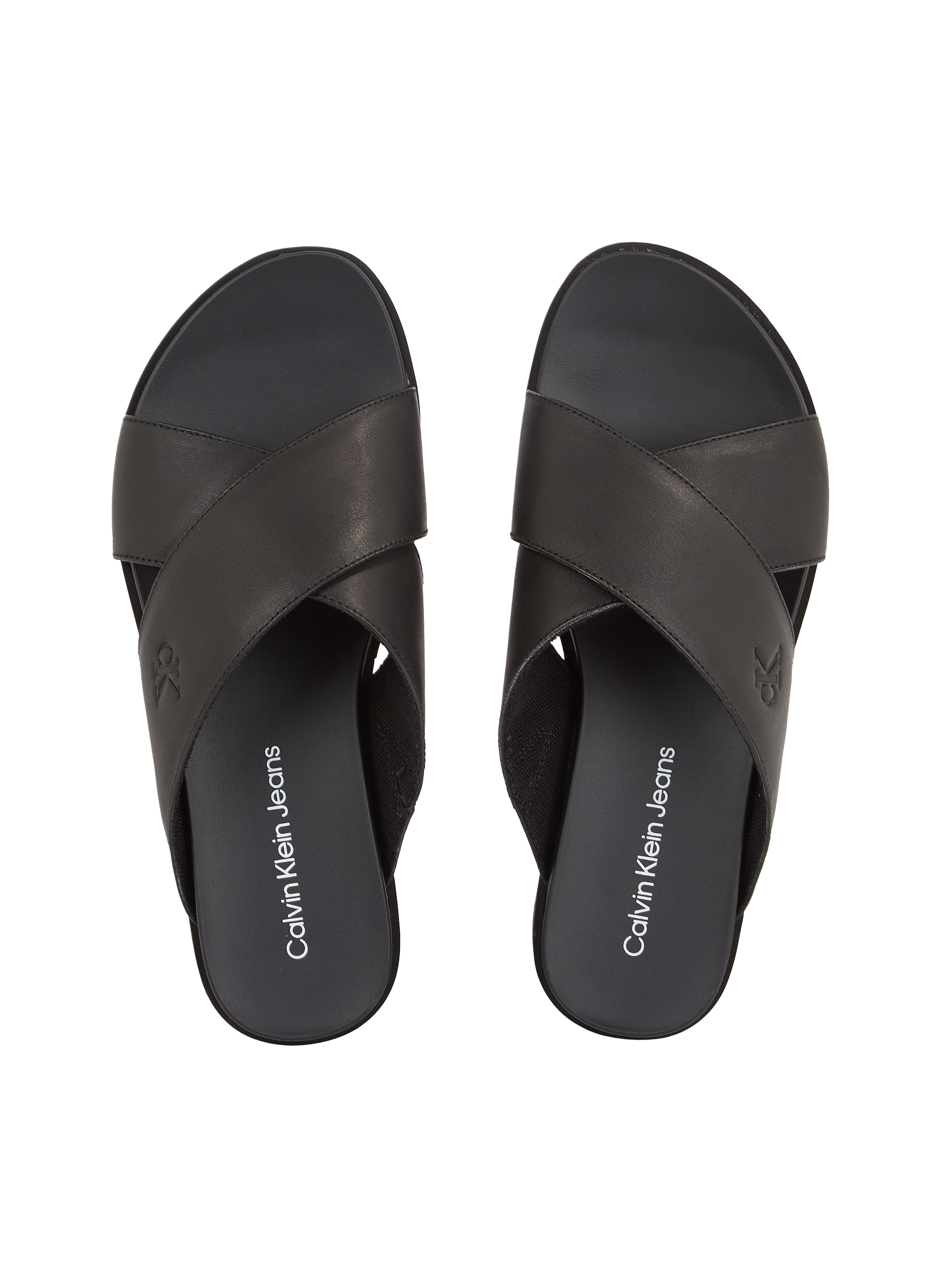 Sandales à plateforme en cuir  CALVIN KLEIN Noir