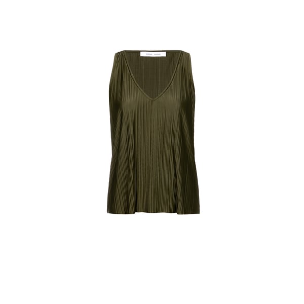 Samsoe & Samsoe Pleated Top In Khaki