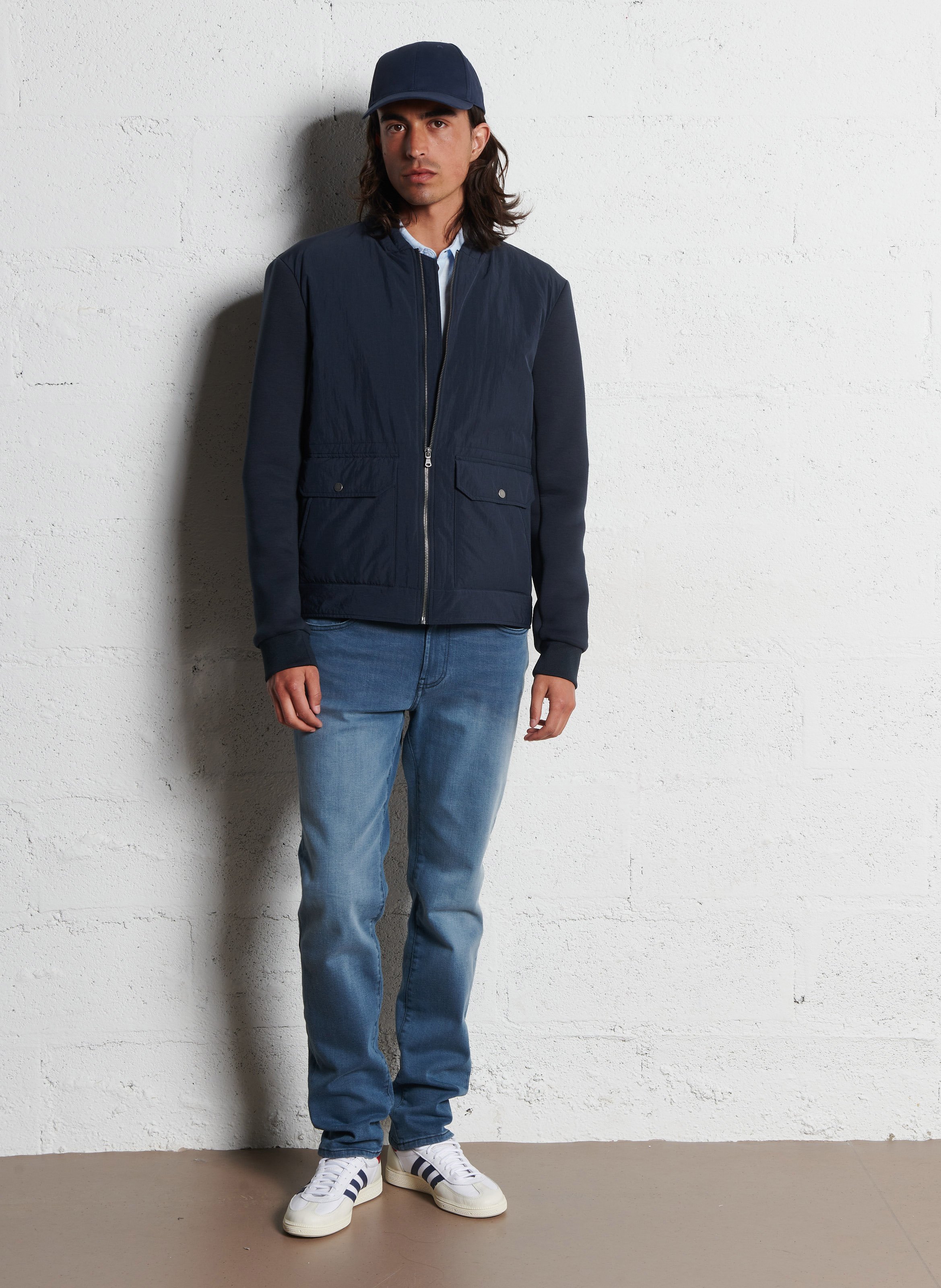 Jean slim en coton mélangé bruce IKKS Bleu