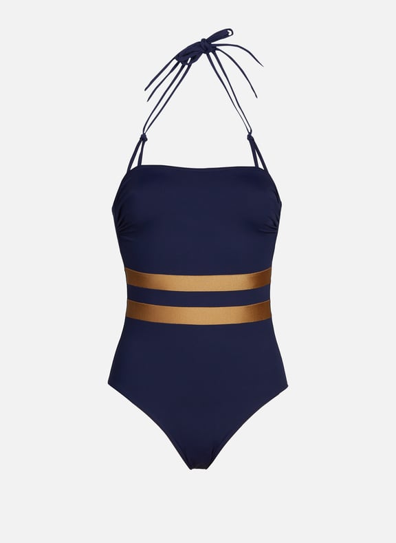 Maillot de bain bustier une pièce Venezia Bleu by JANINE ROBIN JANINE ROBIN Maillot de bain bustier une pièce Venezia Bleu