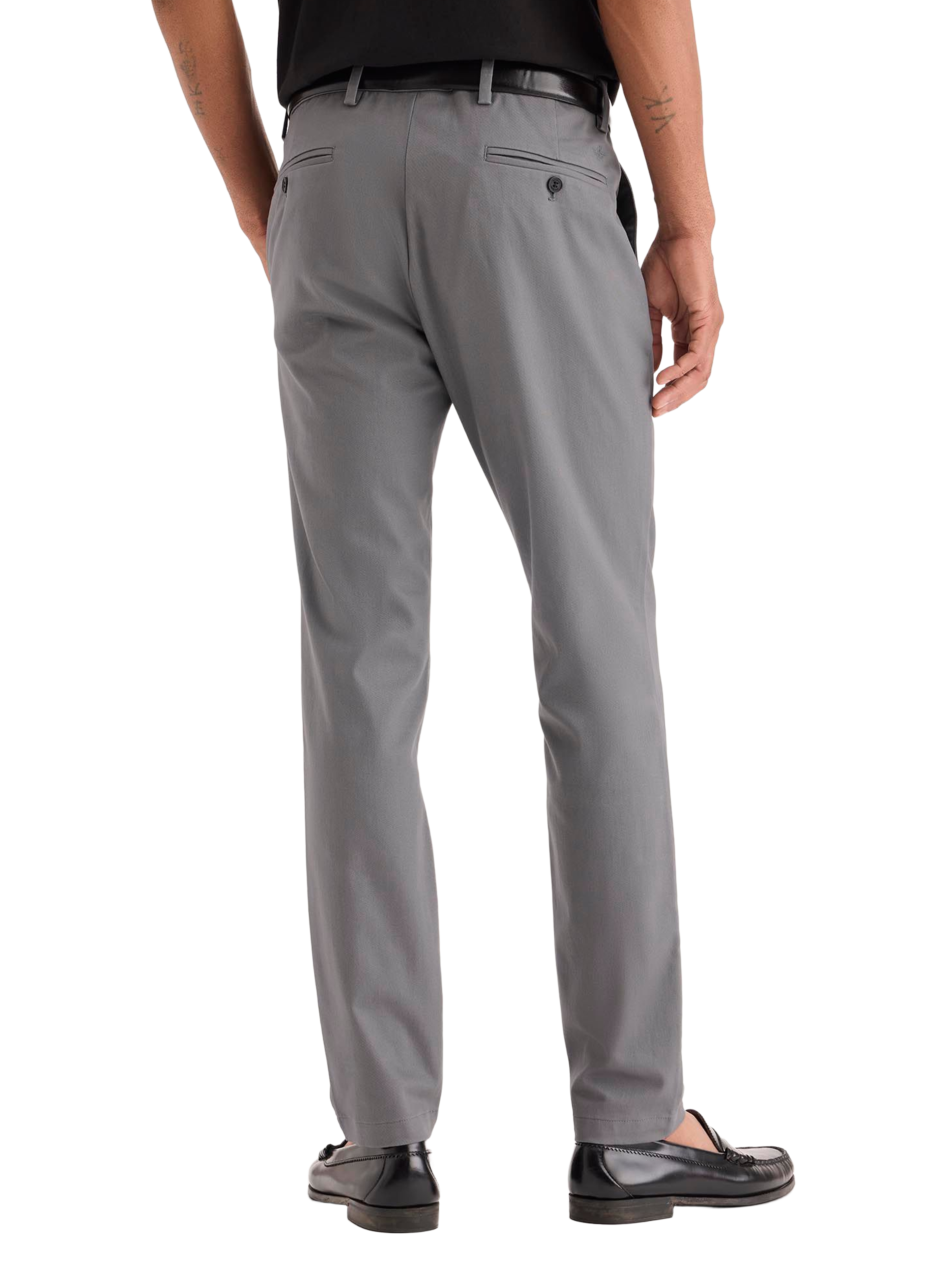 Pantalon uni en coton DOCKERS Gris