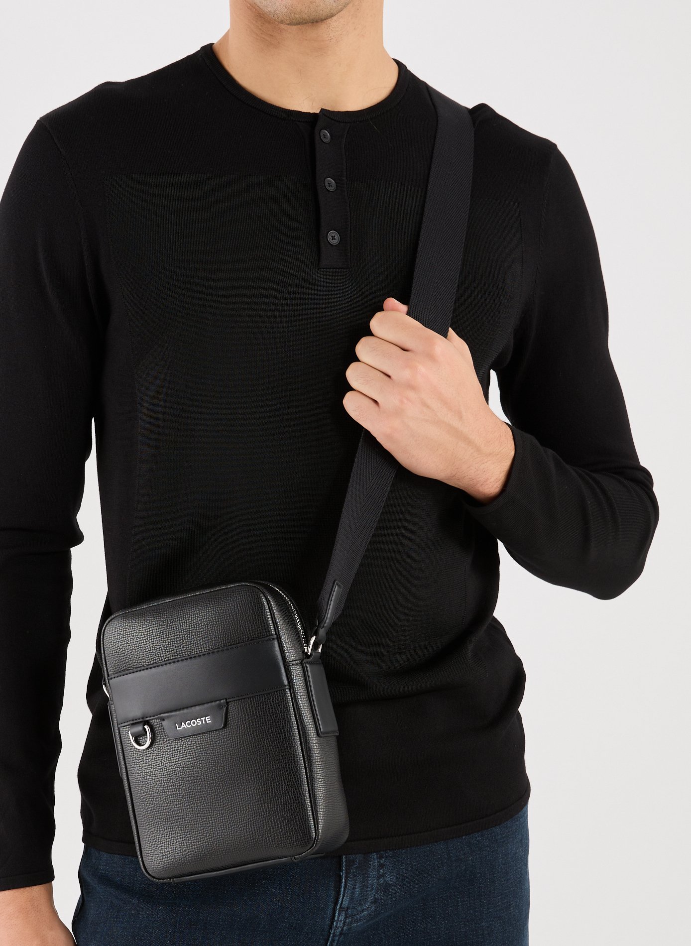 Shoulder bag LACOSTE Black