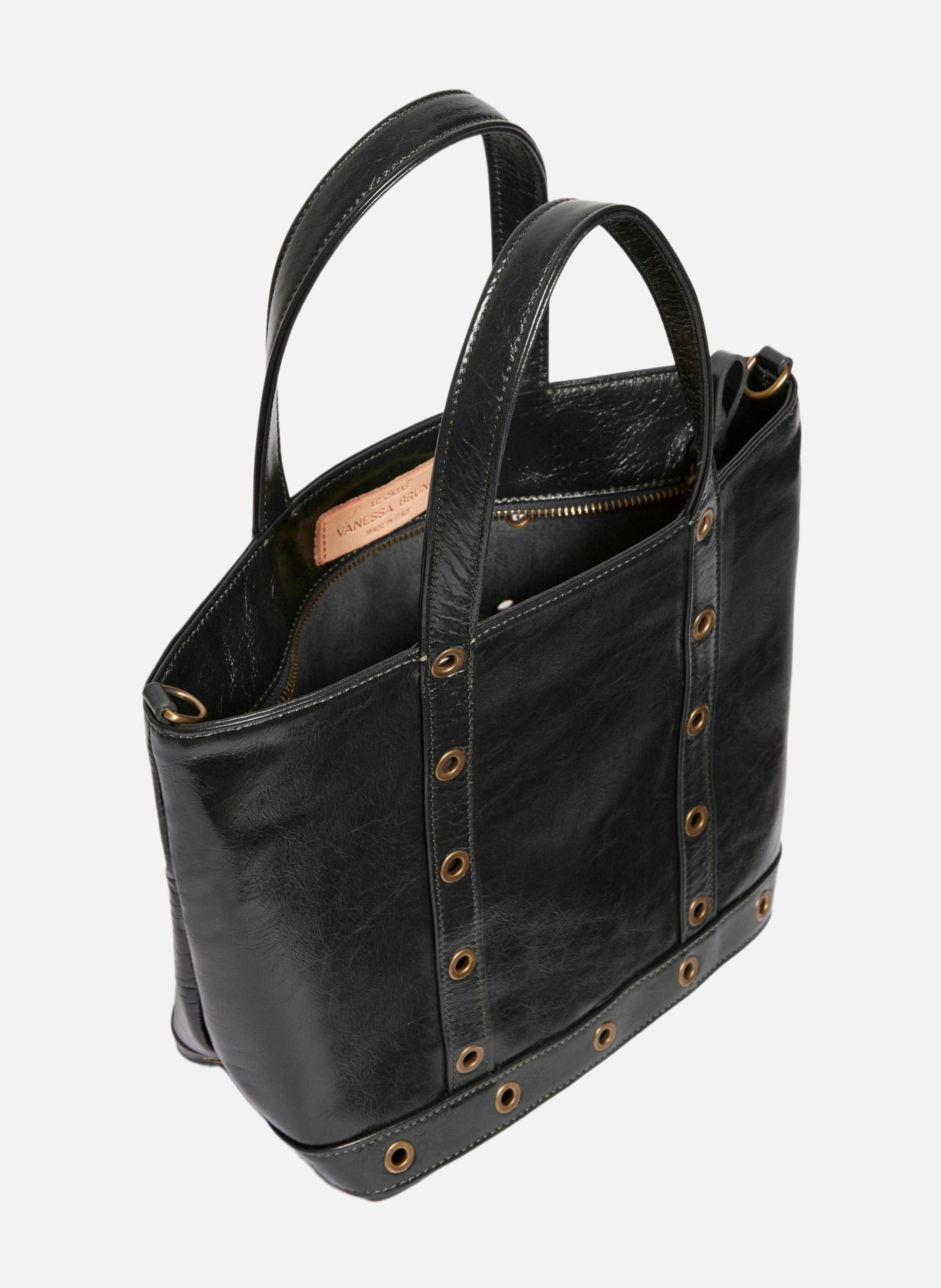 Cabas S en cuir Noir