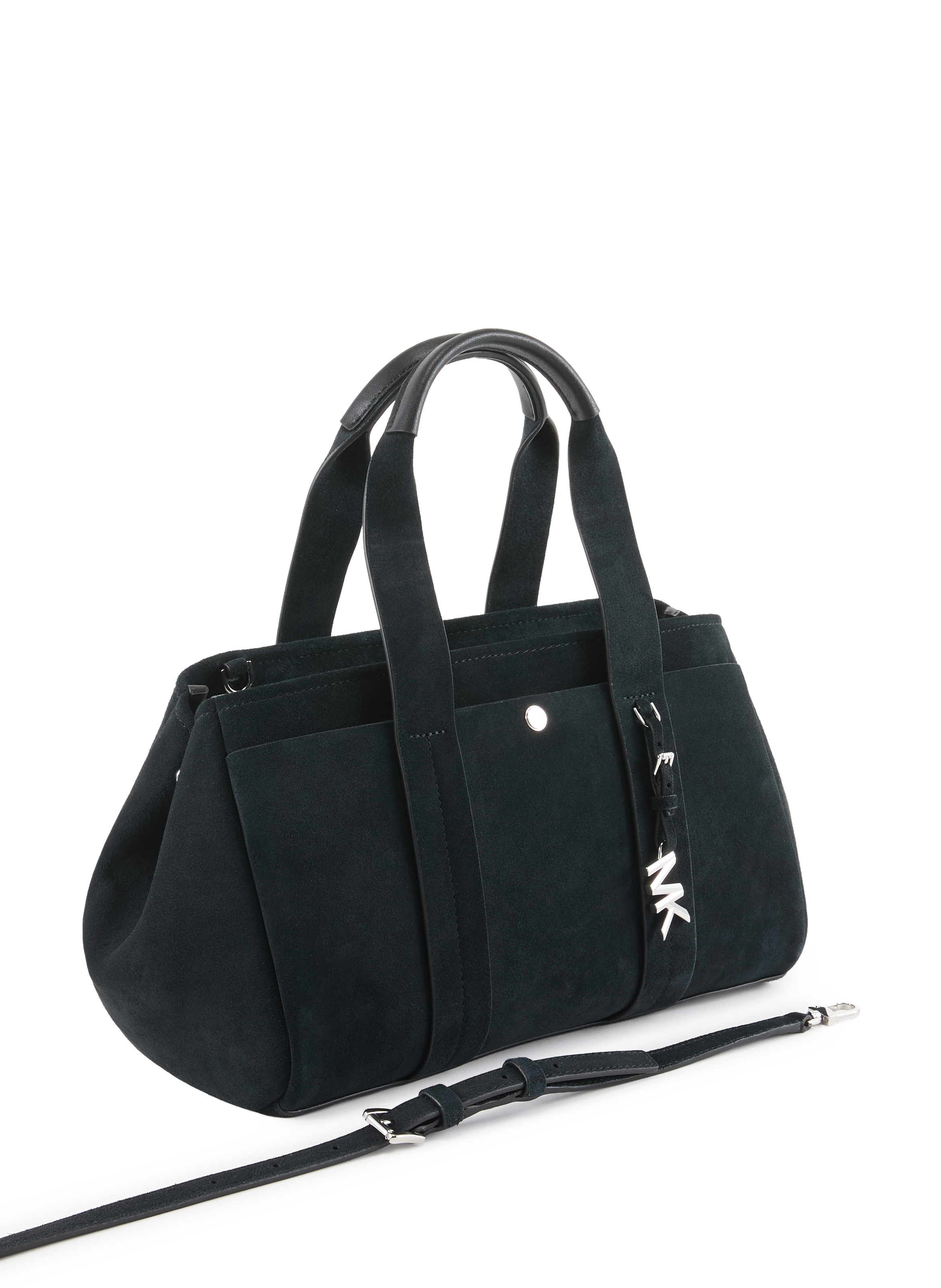 Sac à main en cuir de vache suédé MICHAEL KORS Noir