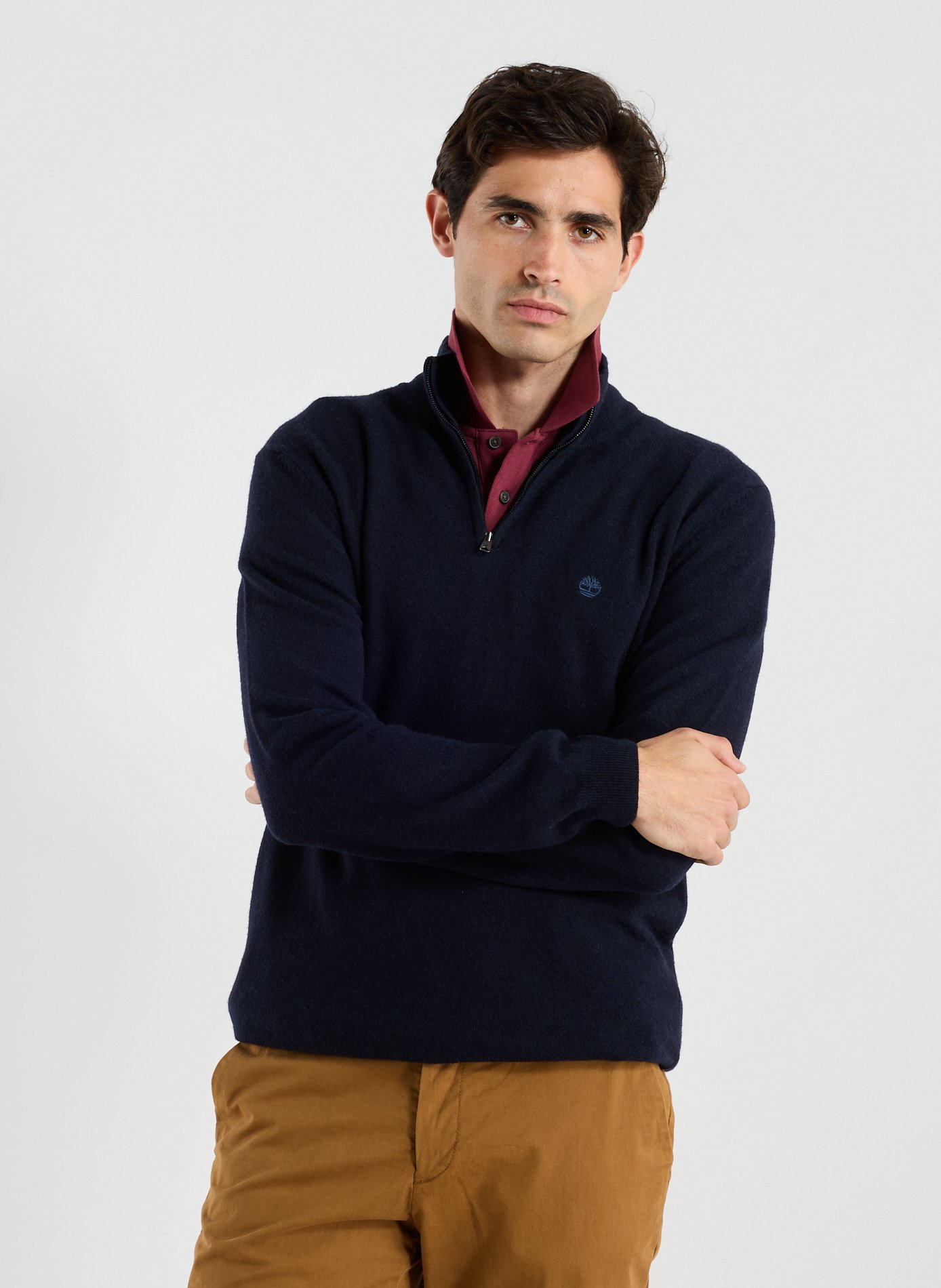 TIMBERLAND Pull à col zippé Bleu