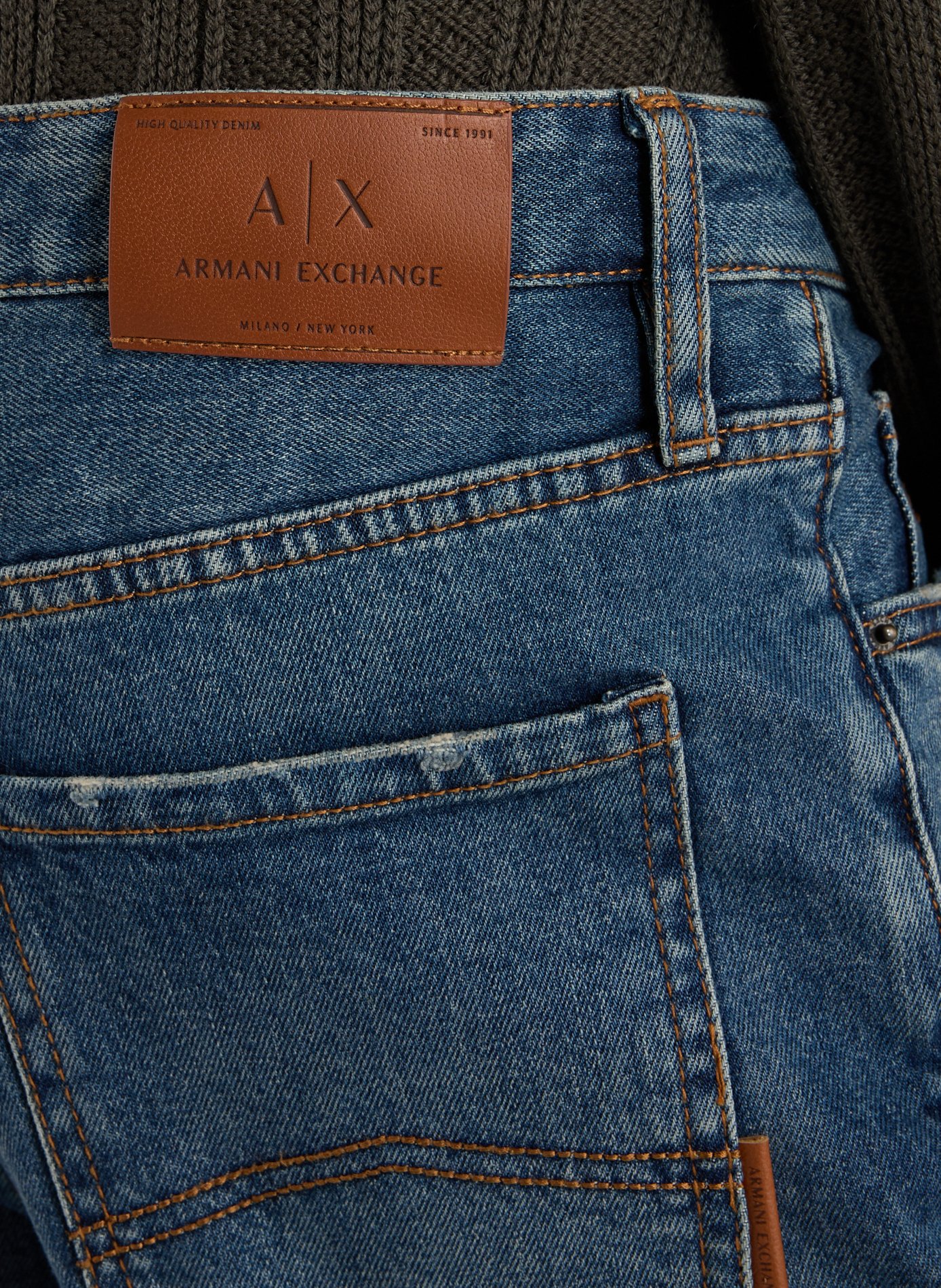 Slim-fit cotton-blend jeans ARMANI EXCHANGE Blue