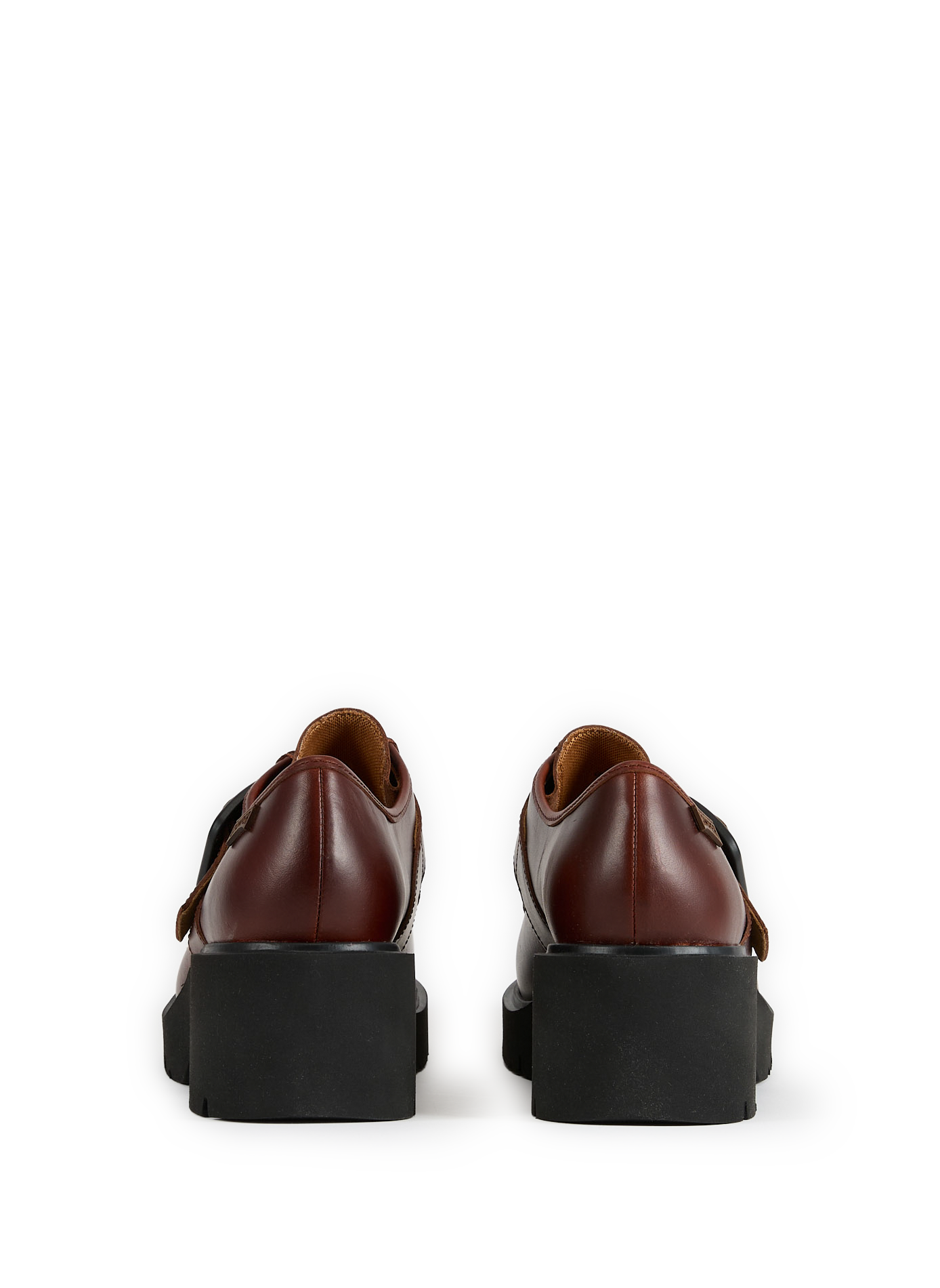 Mocassins à talon en cuir CAMPER Marron