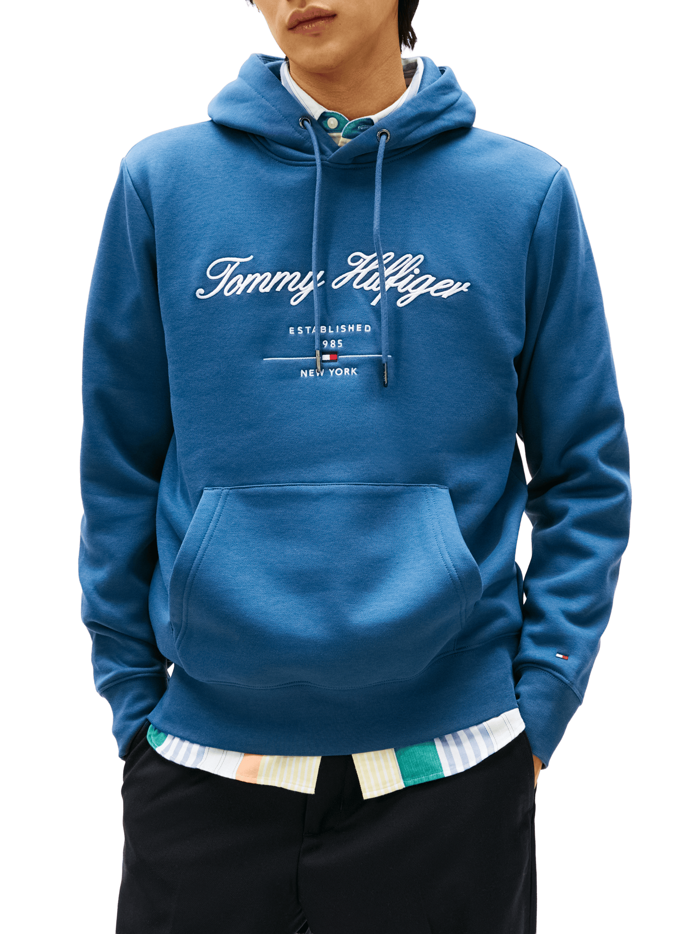 Embroidered hoodie TOMMY HILFIGER Blue