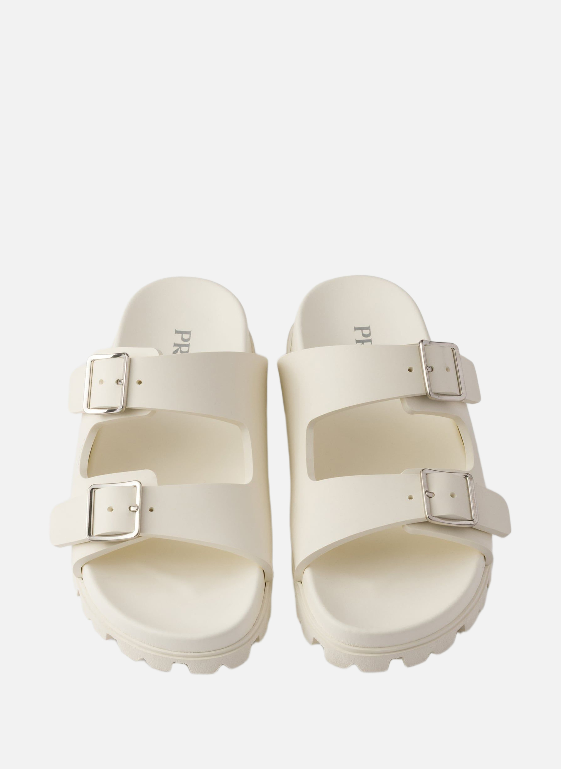 Mules en gomme PRADA Beige