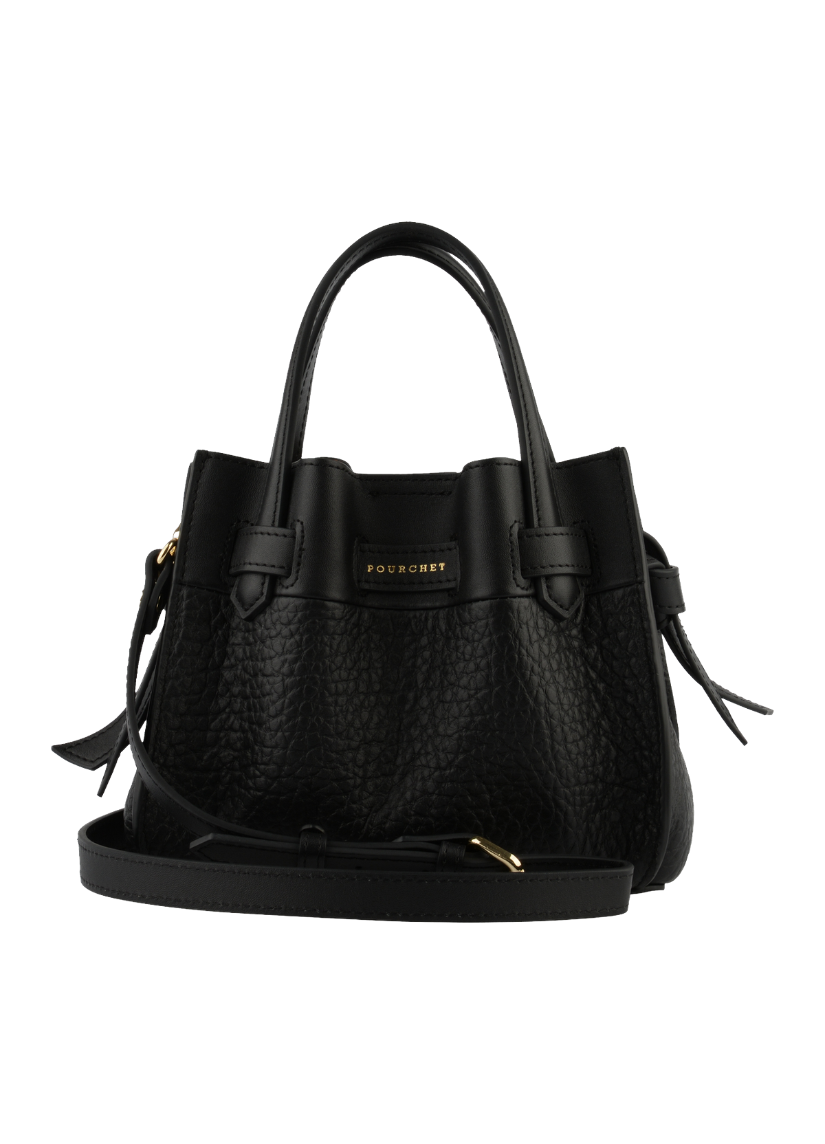 Blossom | Sac à main Nano en cuir de vachette POURCHET Noir