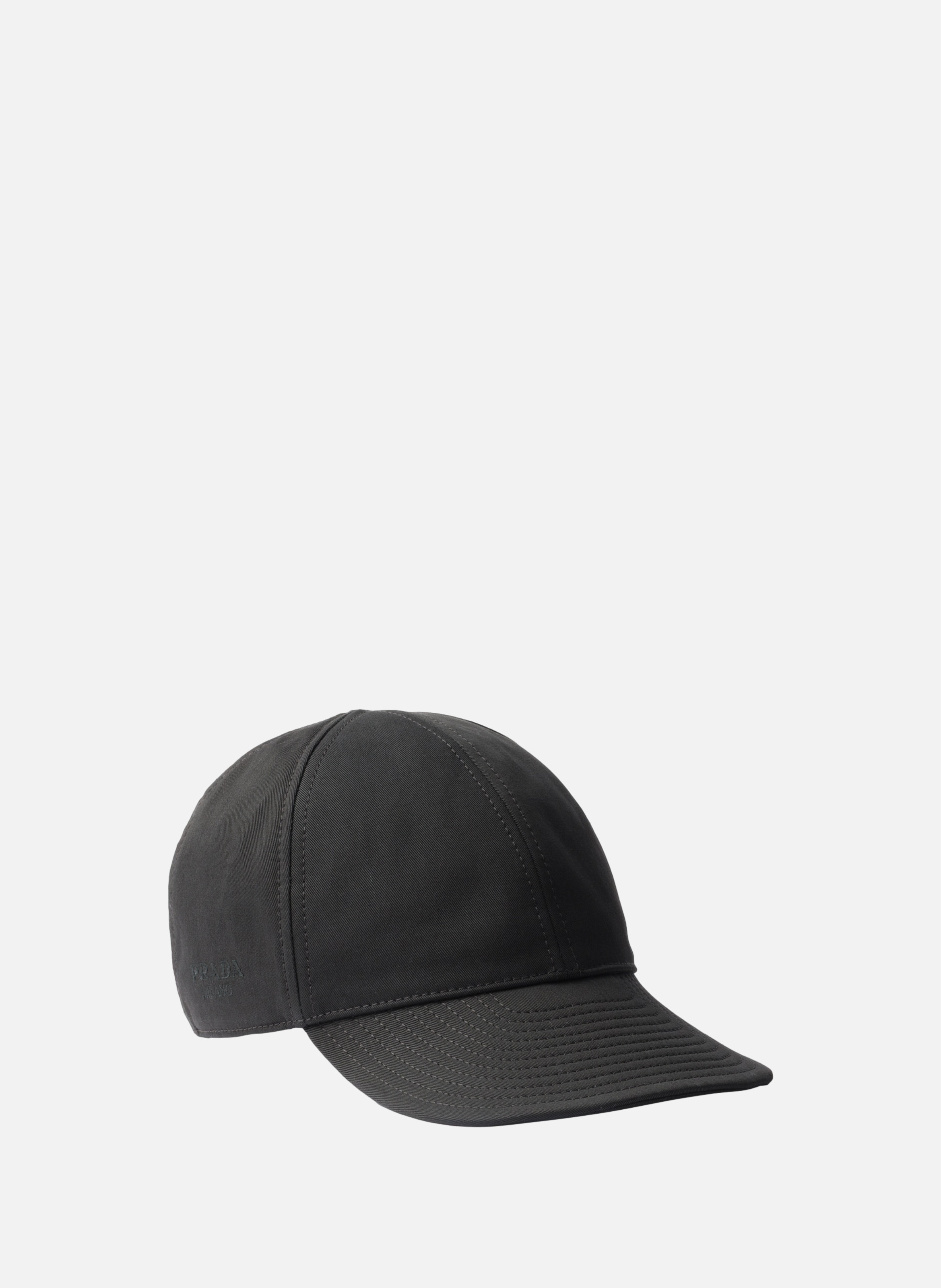 Casquette de baseball en coton PRADA Noir