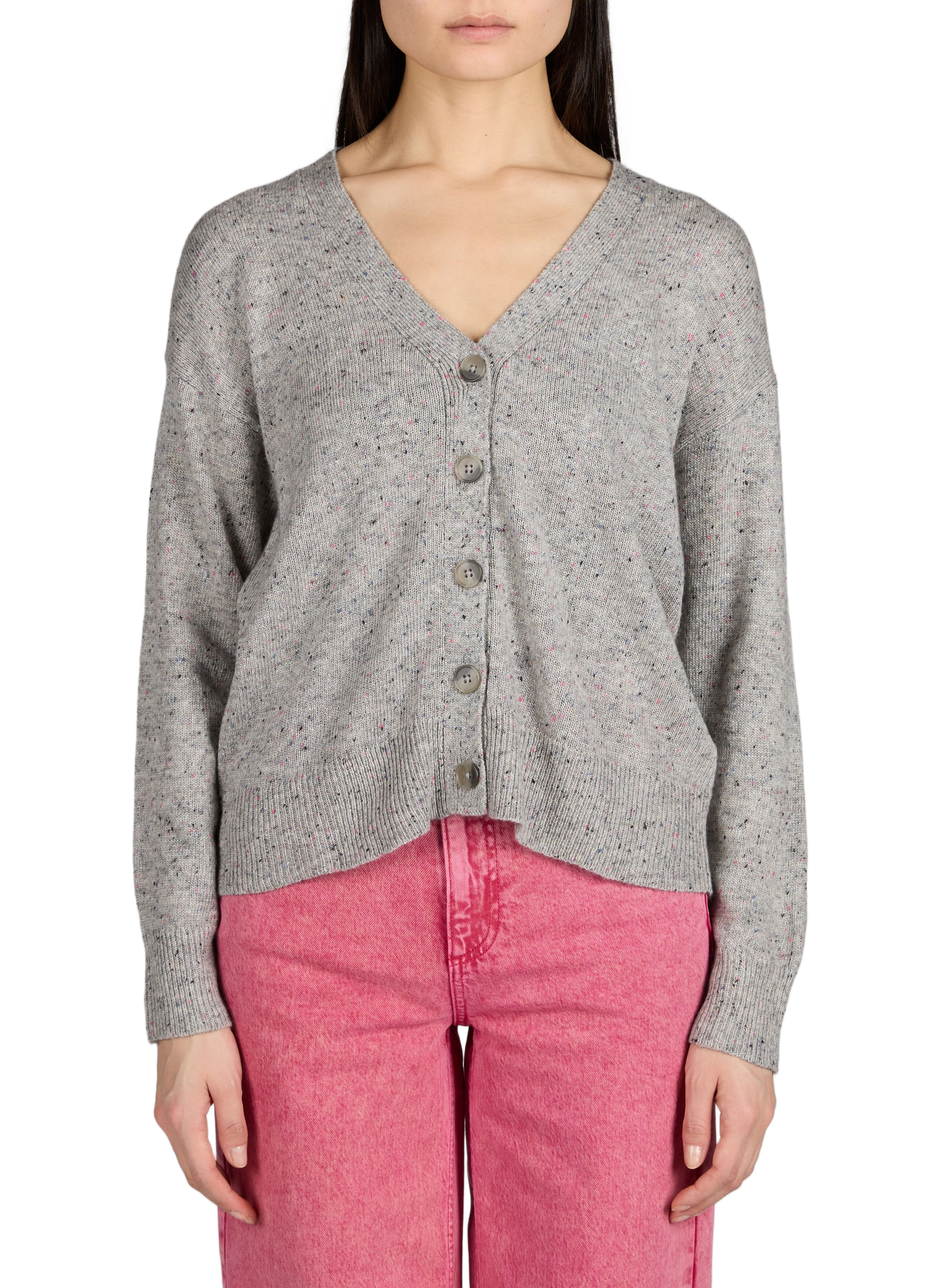 Cardigan en laine mélangée VILA Gris