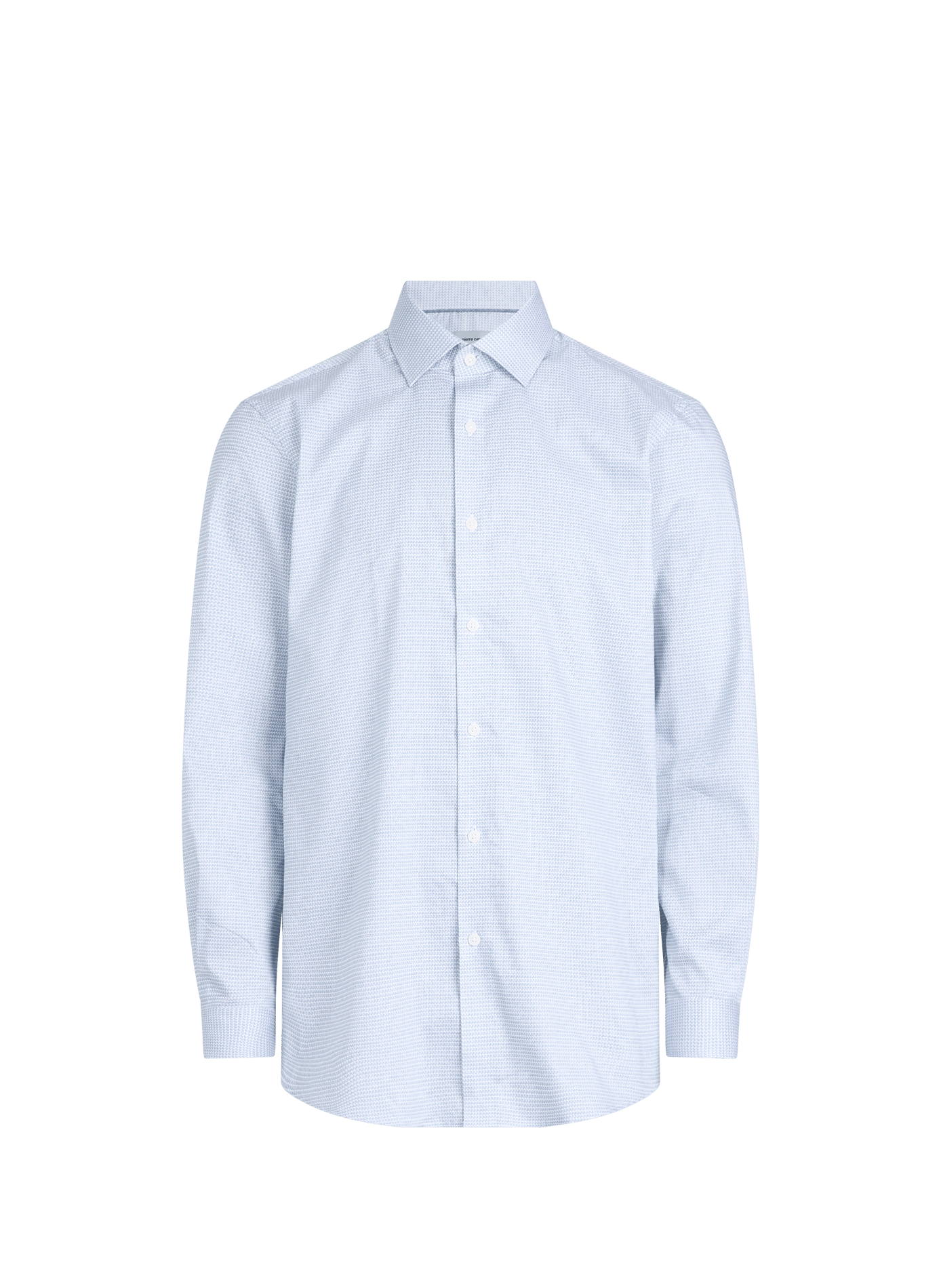 Straight jacquard shirt in blended cotton PIERRE CARDIN Blue