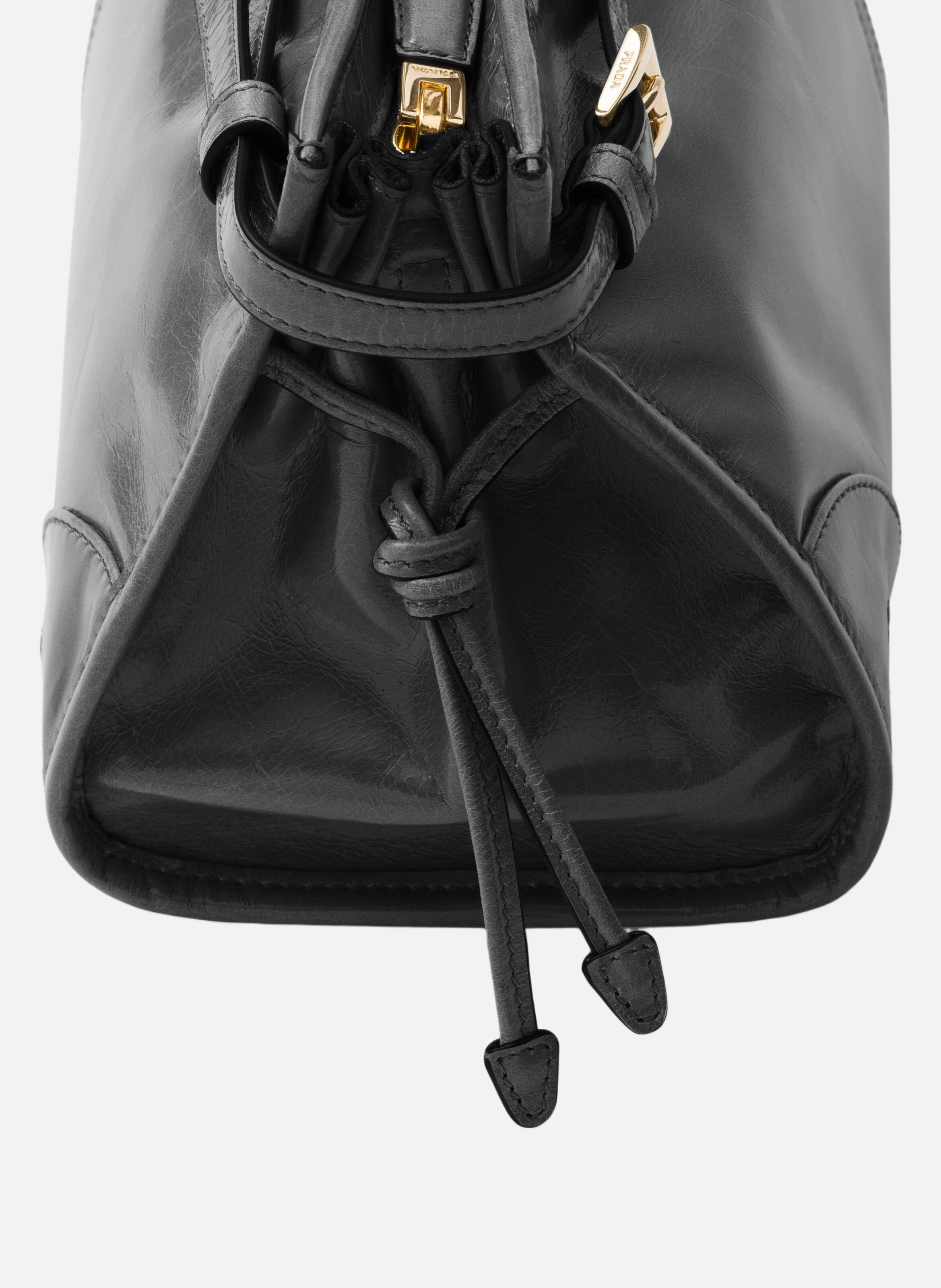 Sac à main prada bonnie en cuir PRADA Noir