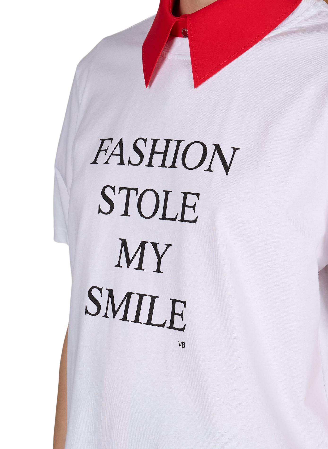 Printed cotton T-shirt VICTORIA BECKHAM White