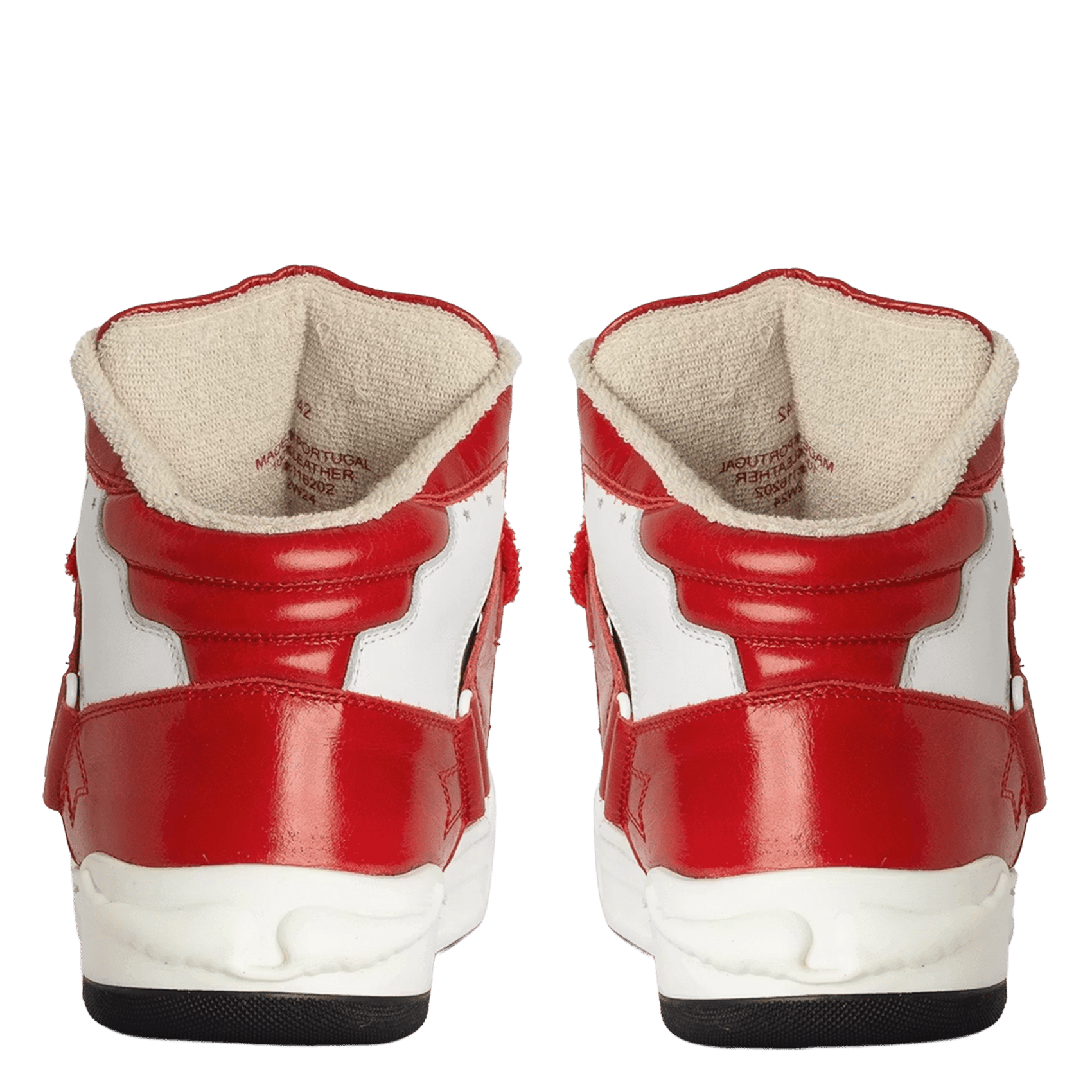 Baskets montantes en cuir high wings Rouge