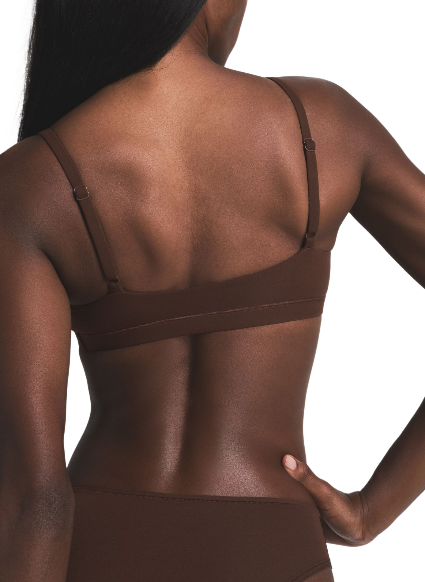 Solid bralette with adjustable straps SKIMS Brown