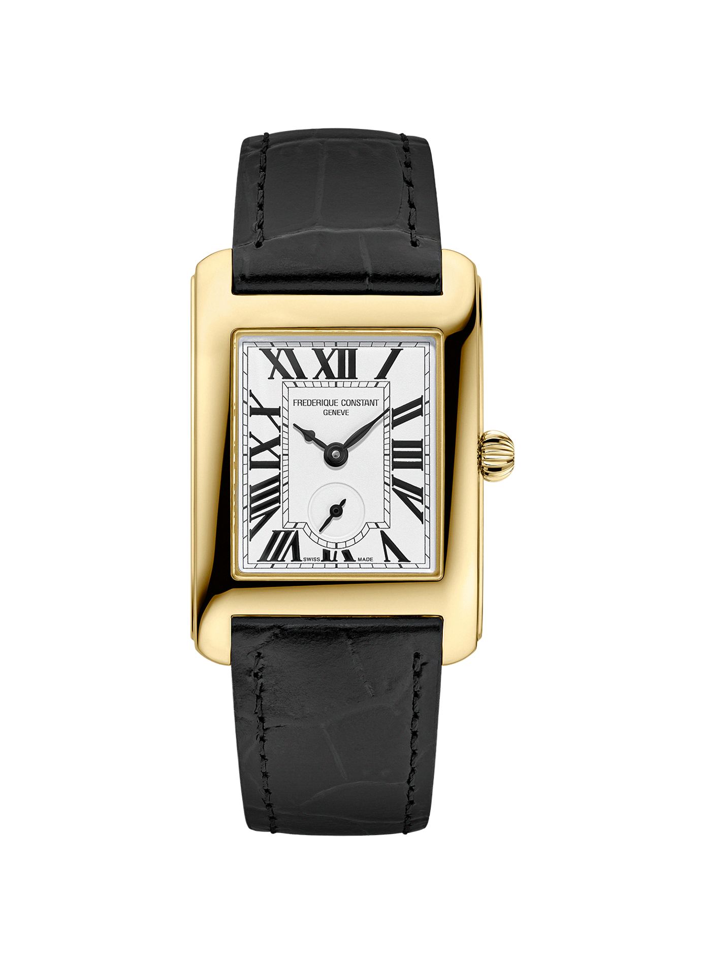 Montre quartz en cuir de veau FREDERIQUE CONSTANT Blanc