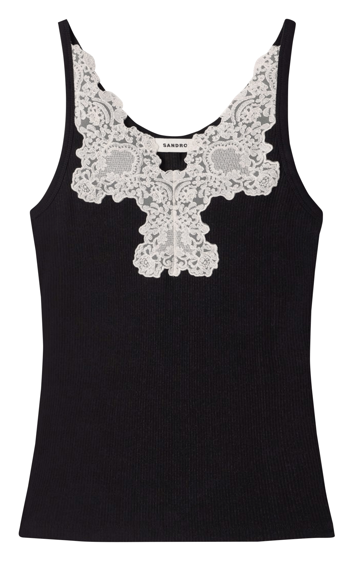 Top sans manches SANDRO Noir