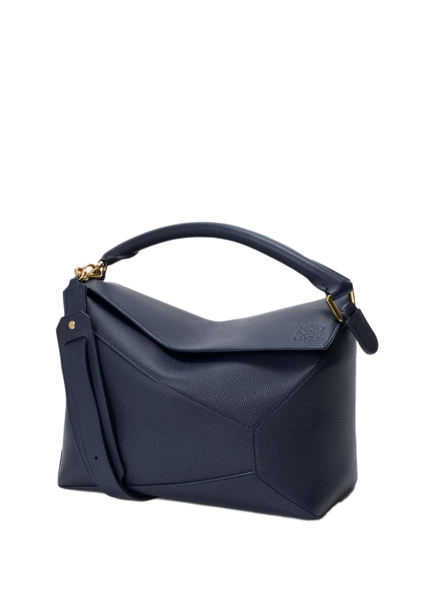 Bolso Puzzle Edge mediano de cuero de becerro granulado suave. LOEWE Azul