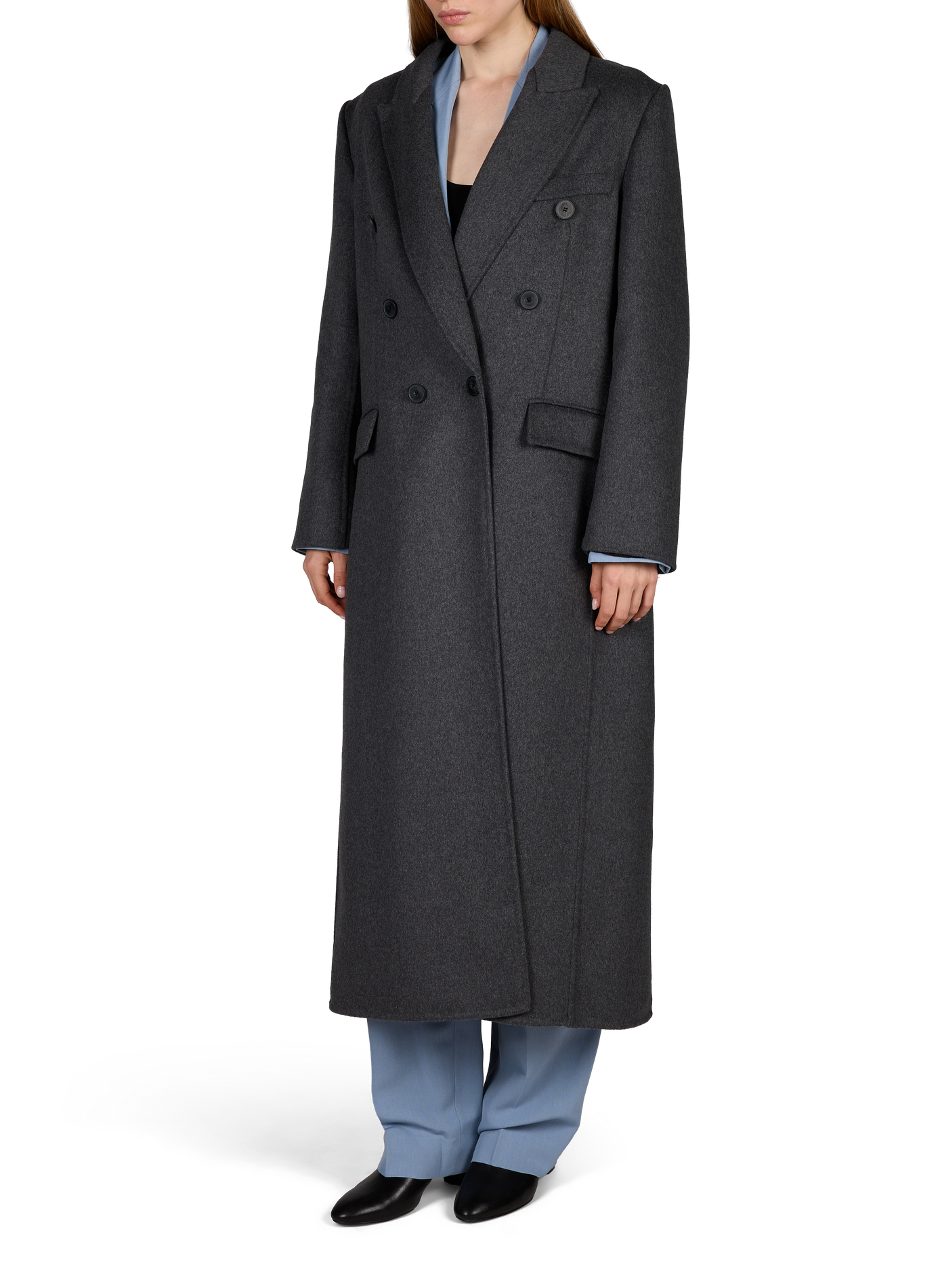 Oversize-Mantel aus Wolle und Kaschmir VICTORIA BECKHAM Grau