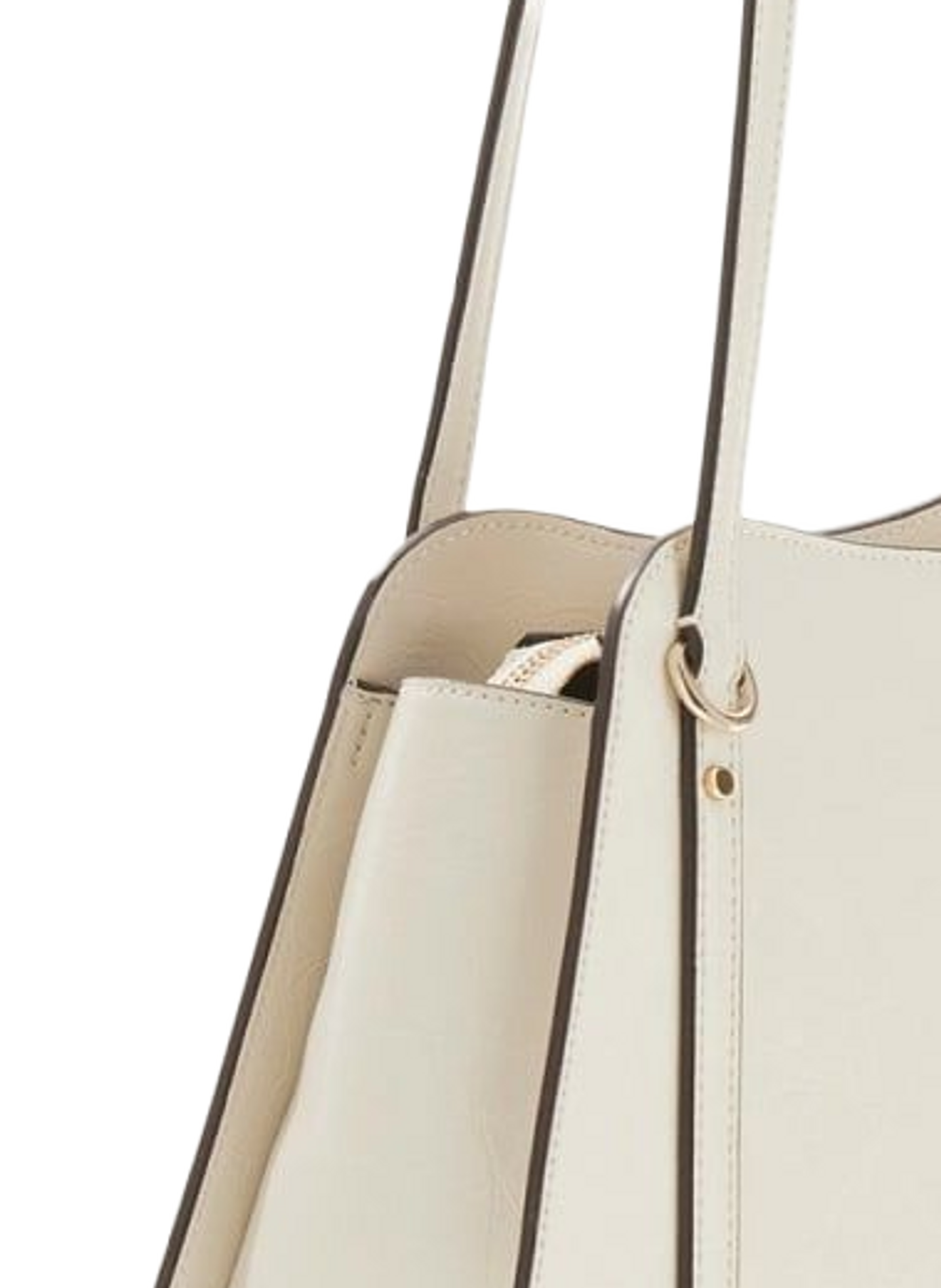 Crackled Patent Leather Bag Xena GUESS Beige