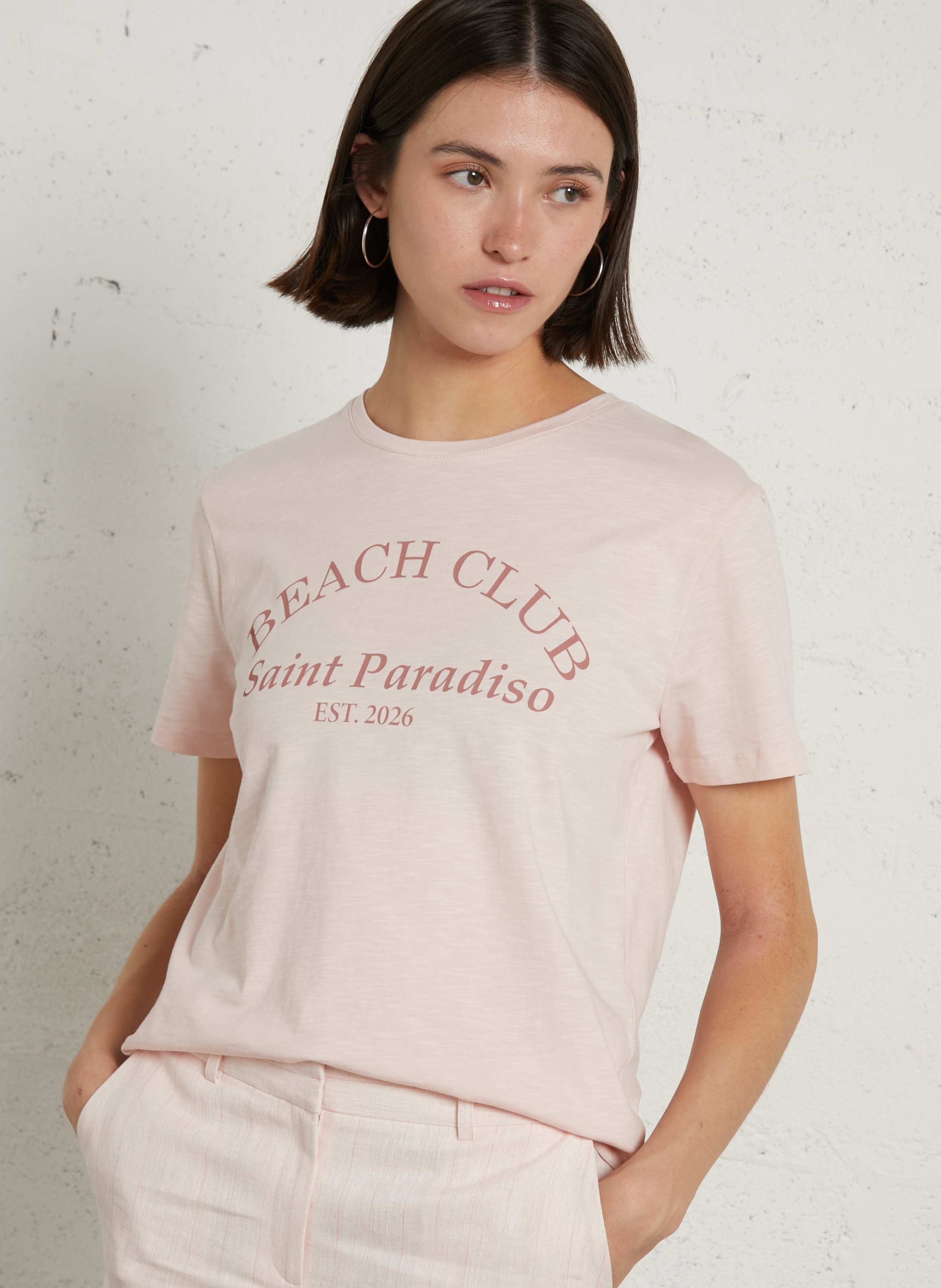Tee-shirt oversize en coton tony MAISON 123 Rose