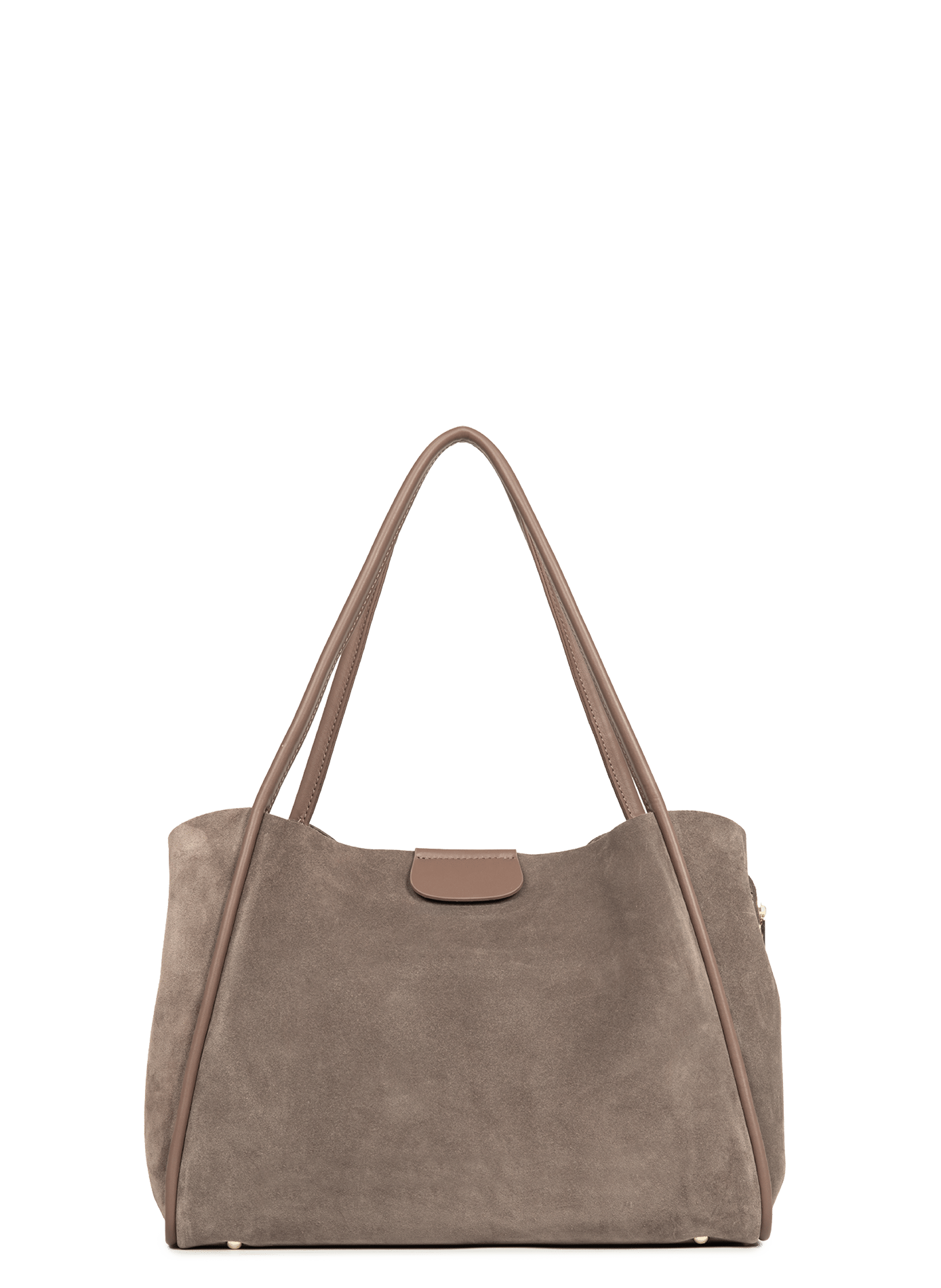 Grand sac cabas épaule - suède ida LANCASTER Marron