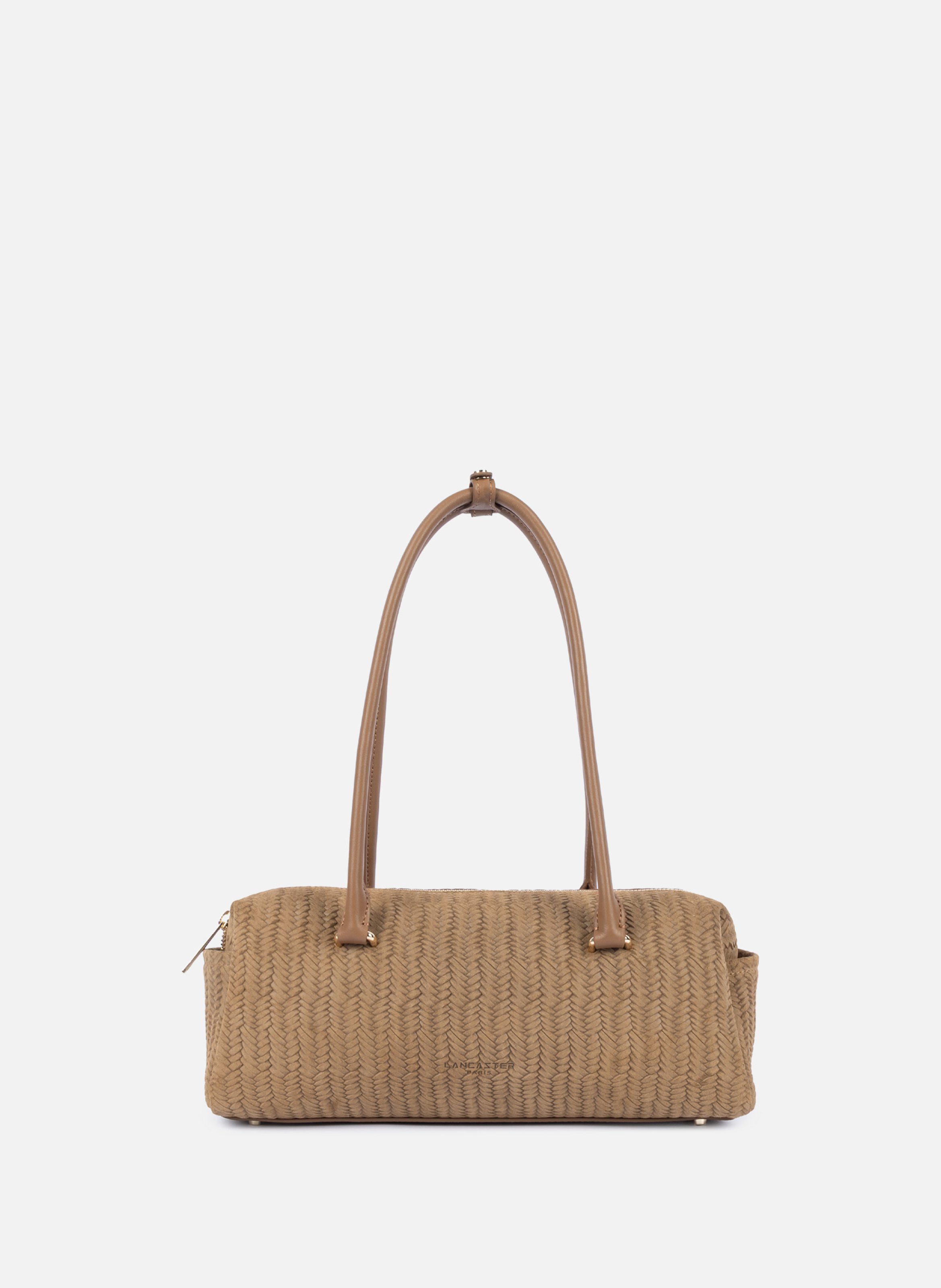 Sac rectangle - tressé cube LANCASTER Marron