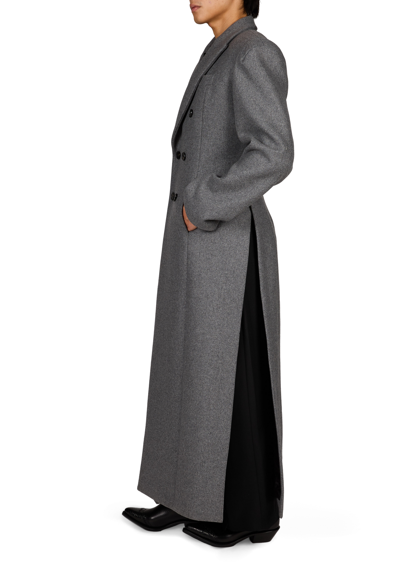 Long wool-blend coat LOUIS GABRIEL NOUCHI Grey