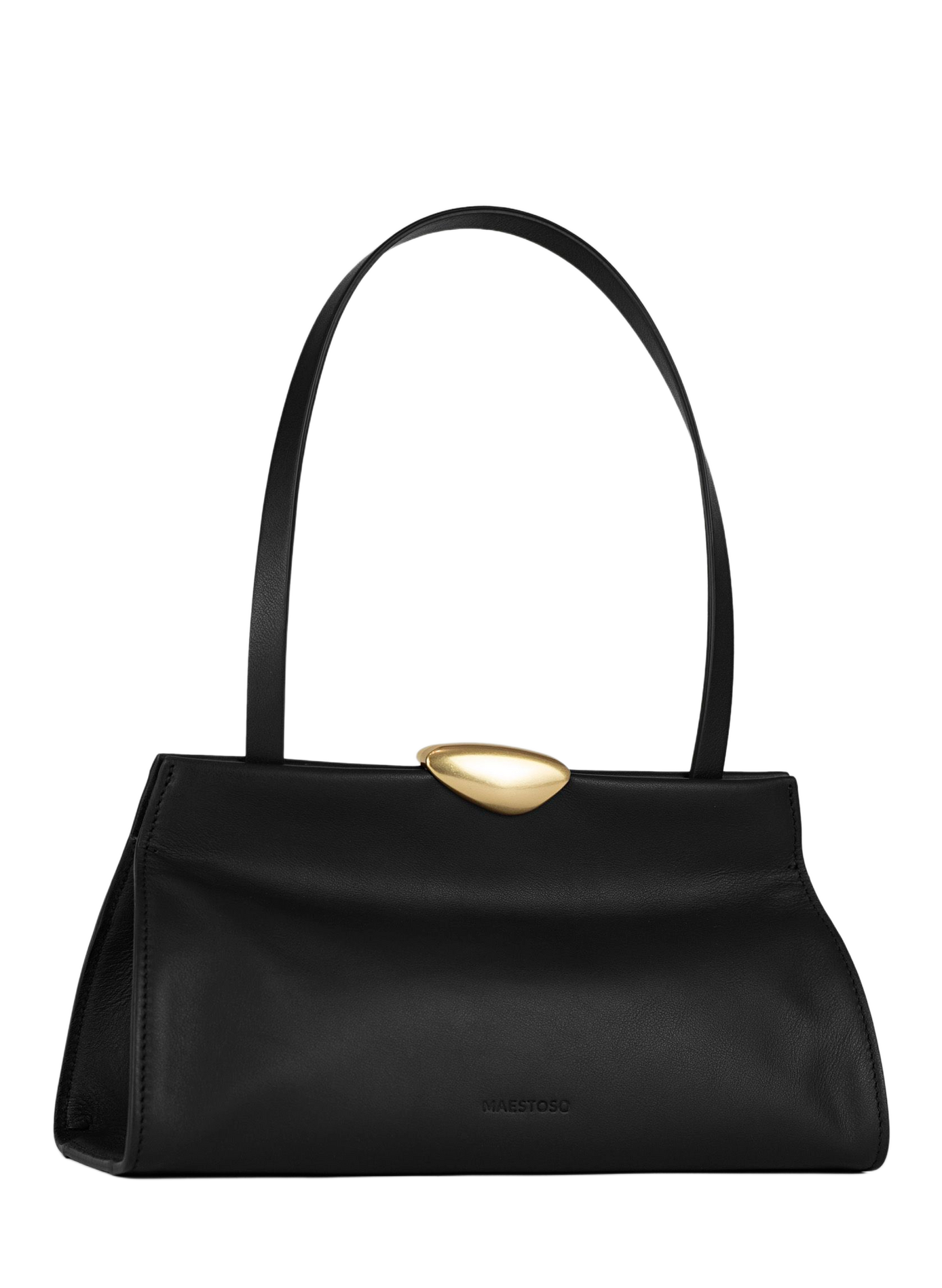 Sac à main Noa Soft en cuir de veau | Noir MAISON MAESTOSO Femme