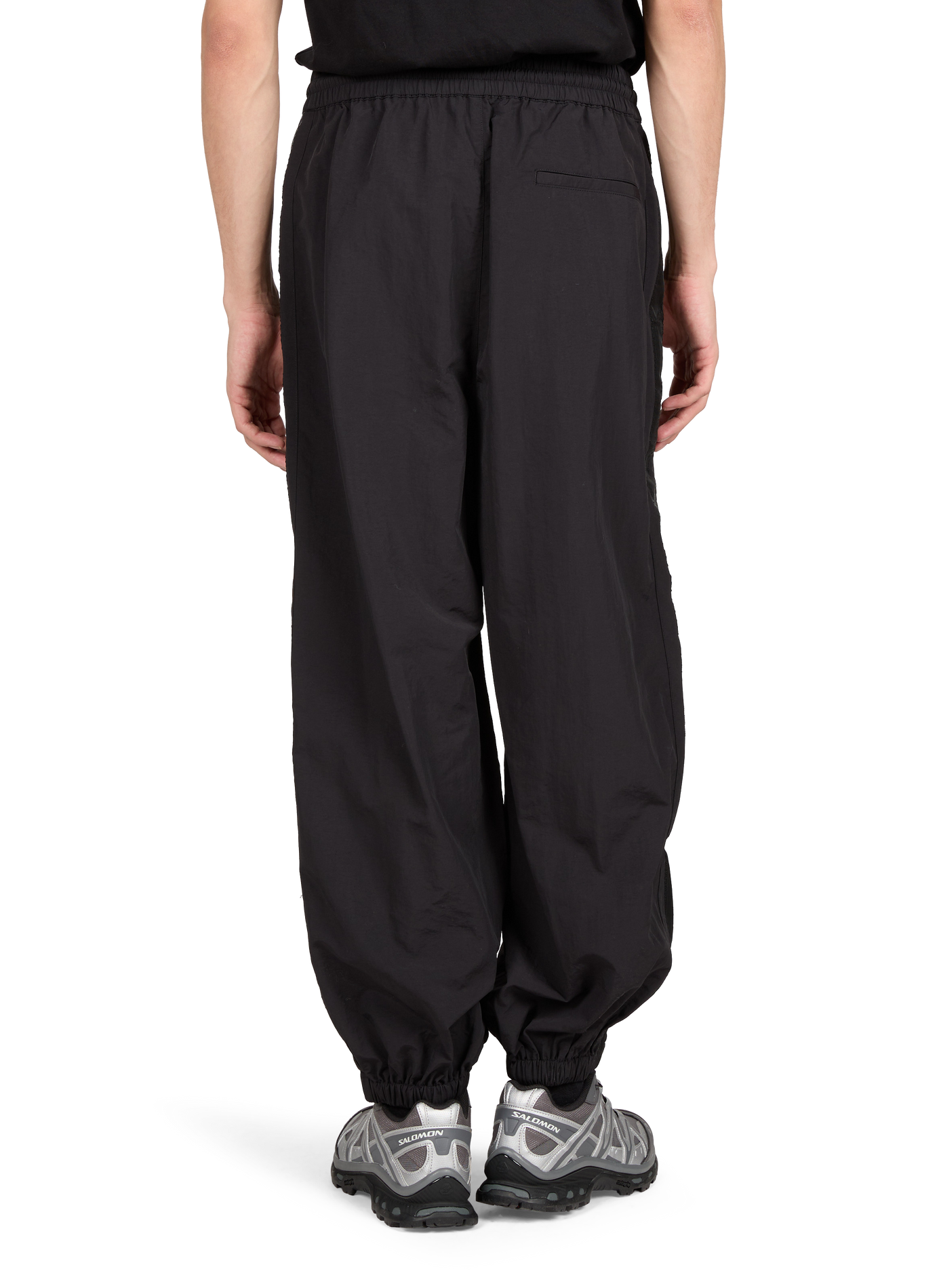 Plain elasticated straight-leg trousers WILLY CHAVARRIA Black