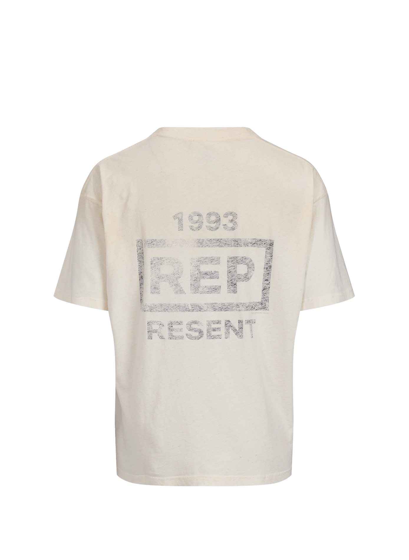 Oversized logo T-shirt in cotton and hemp REPRESENT White