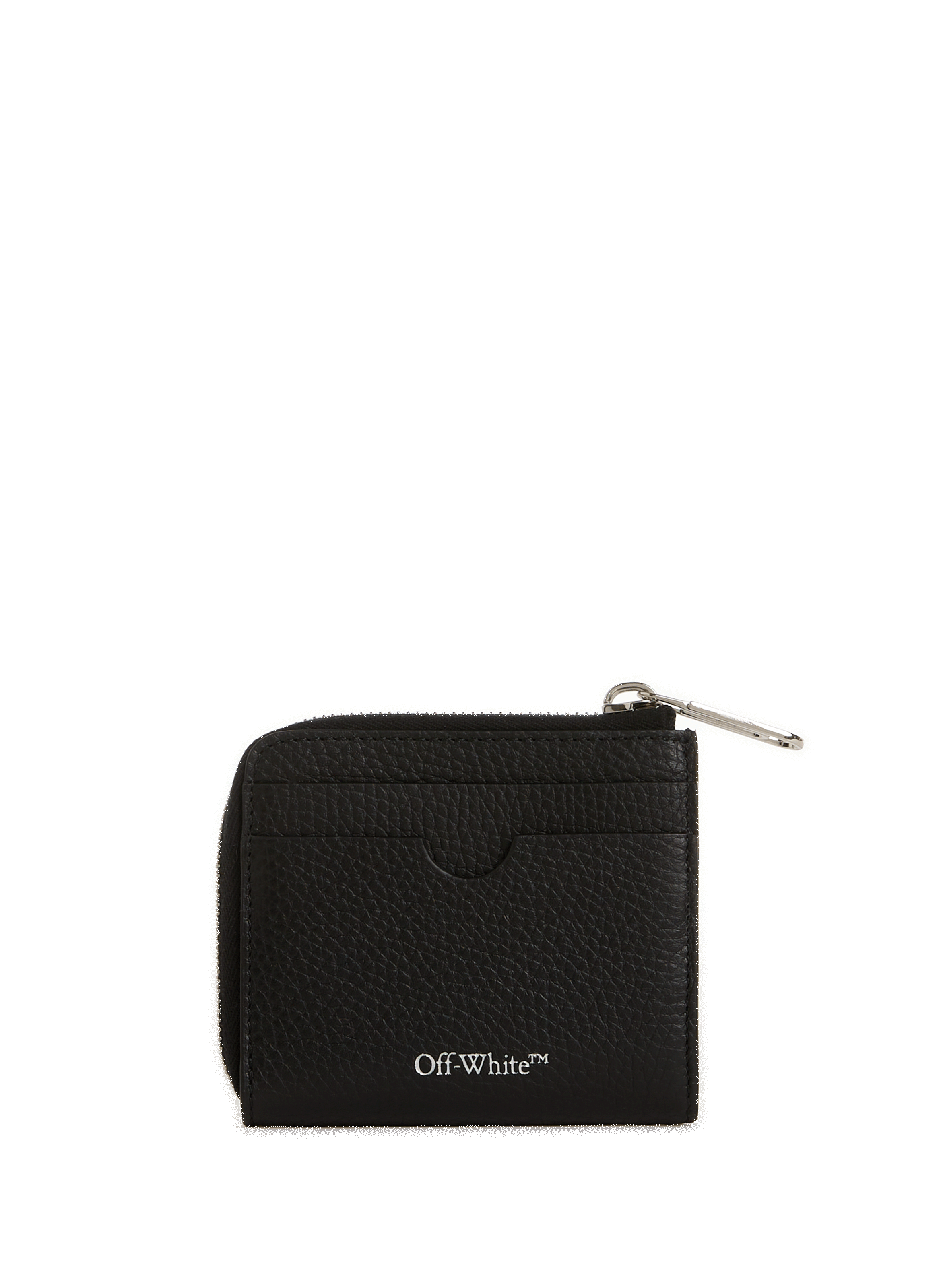 Leather coin purse OFF-WHITE Black