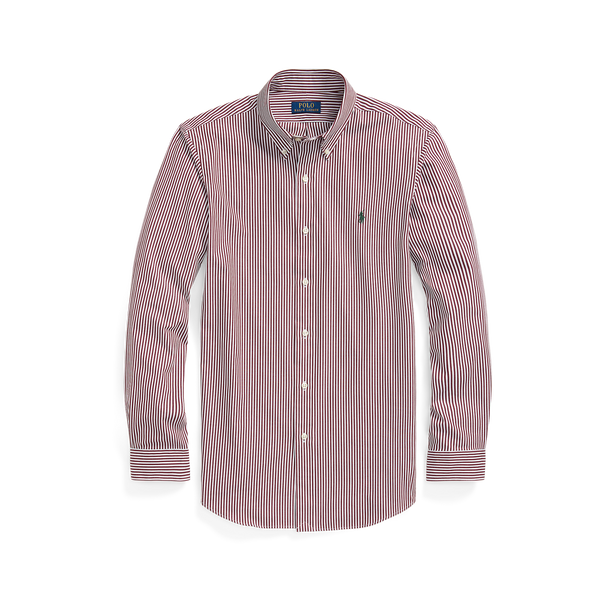 Polo Ralph Lauren Striped Cotton Shirt In Pink