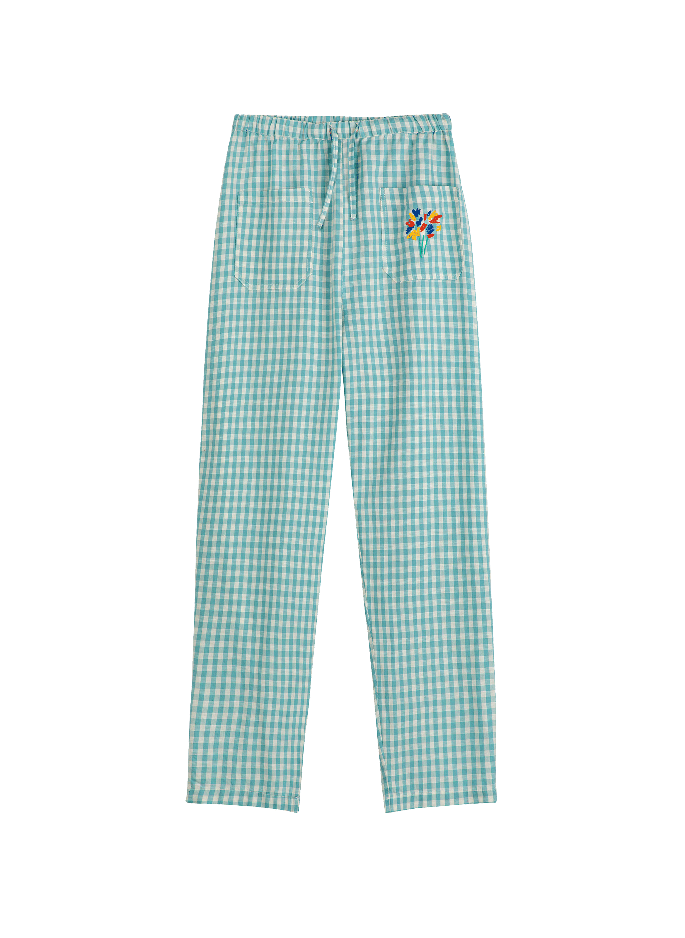 Pantalon imprimé vichy en coton  BOBO CHOSES Bleu