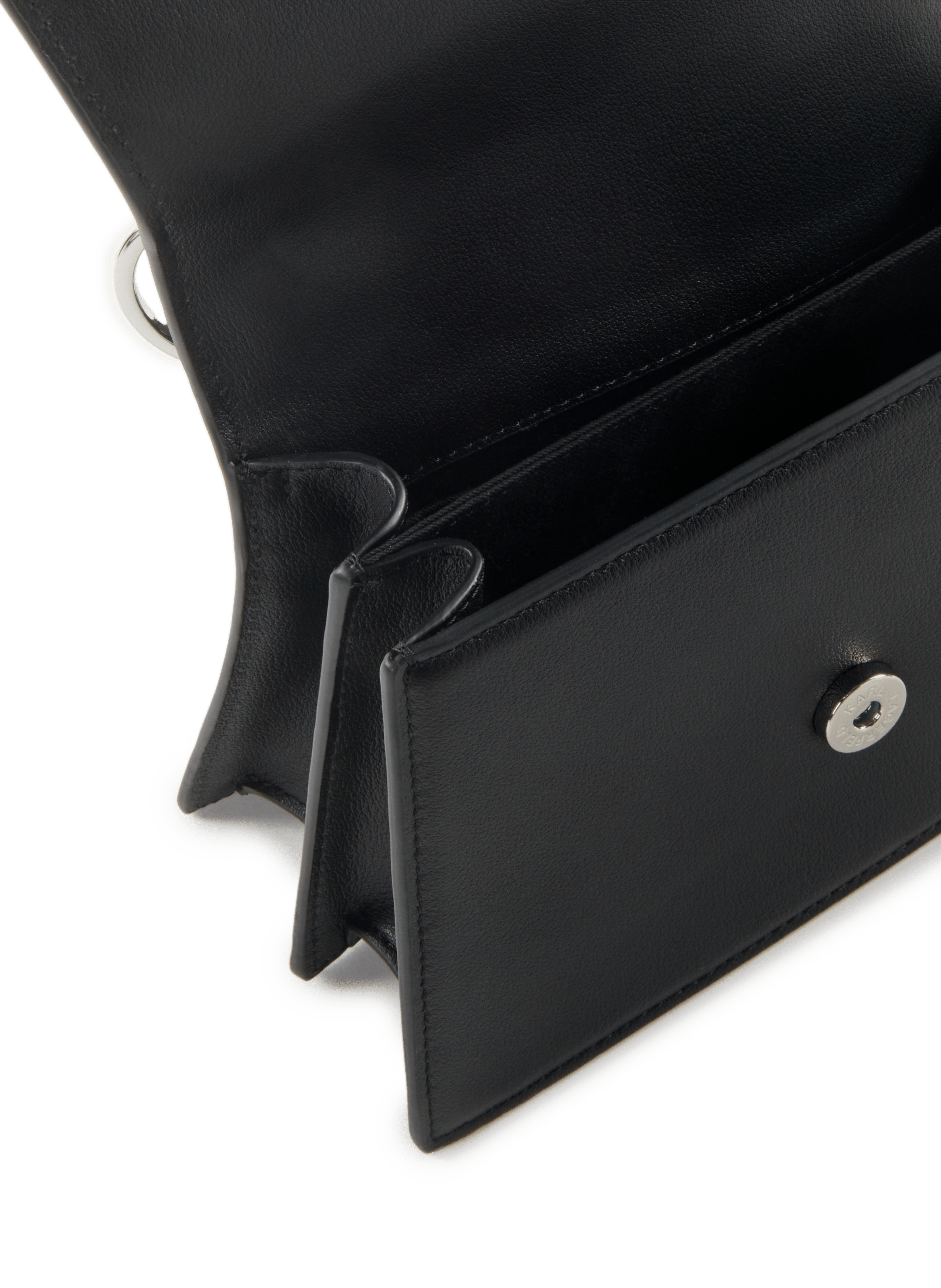 Sac à bandoulière K signature en cuir KARL LAGERFELD Noir