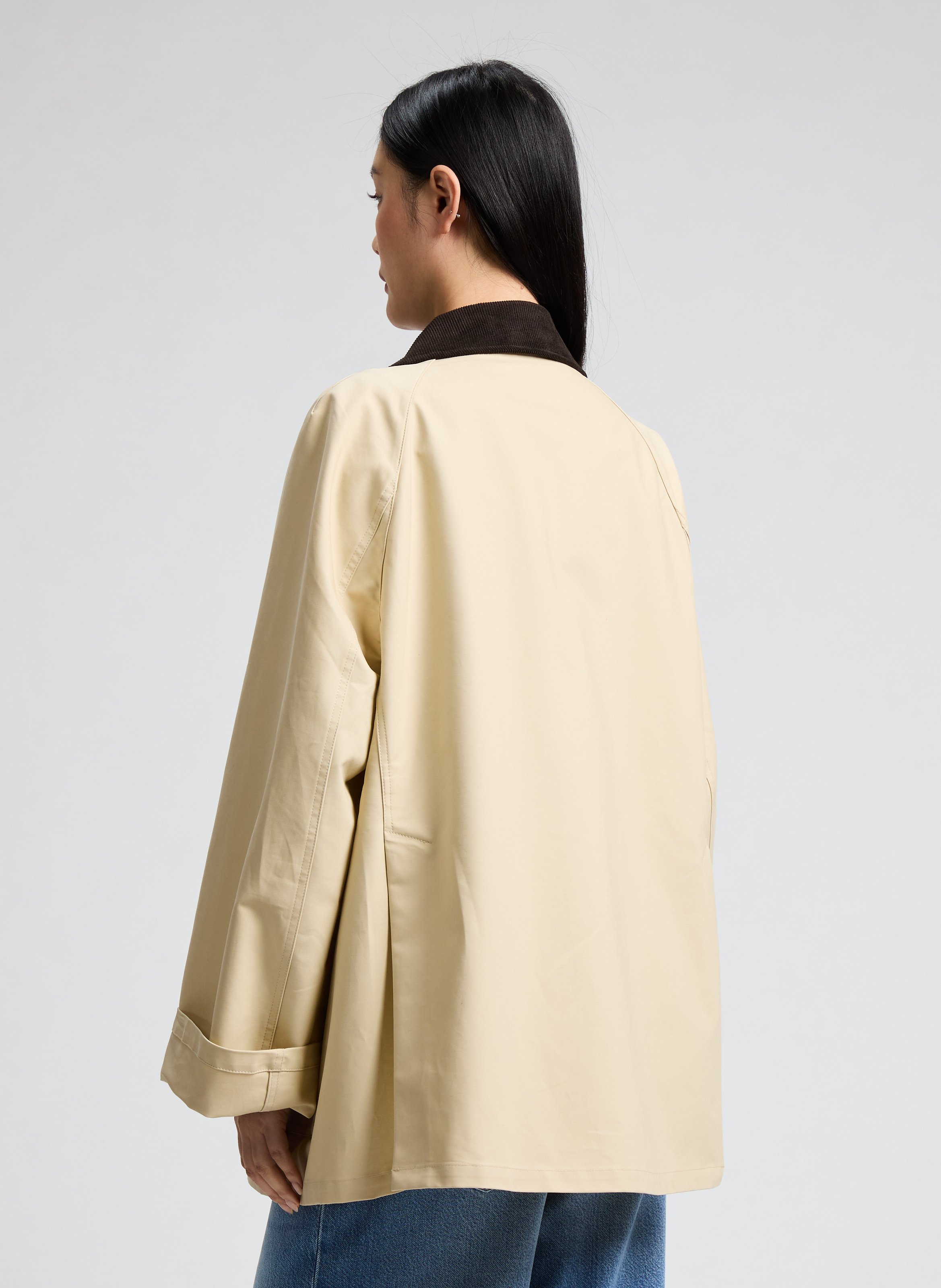 Straight-fit cotton jacket TOTEME Beige