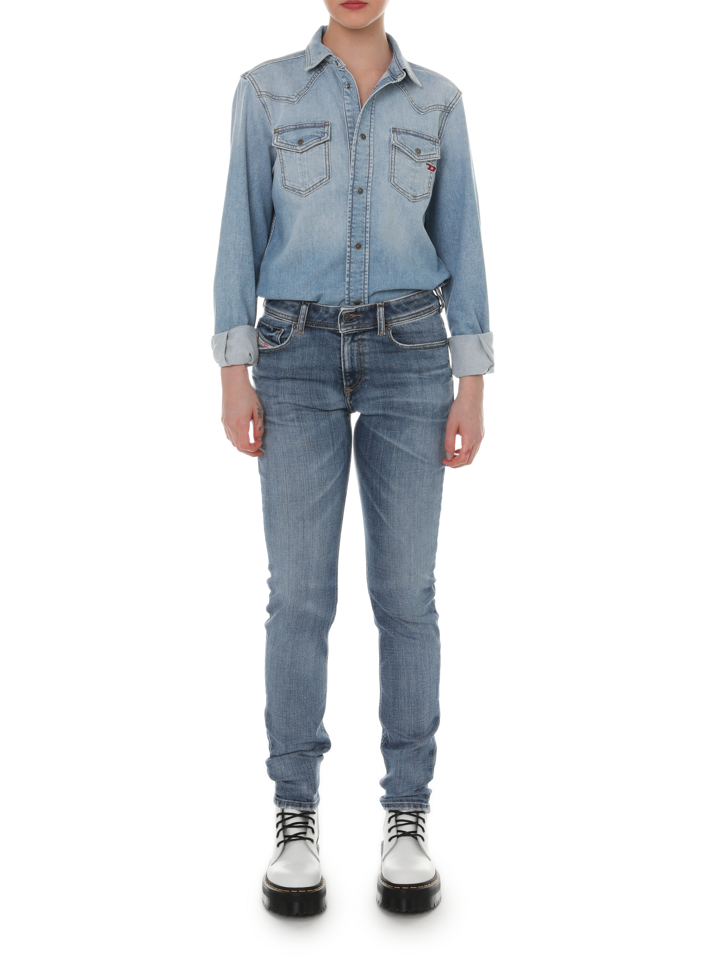 Denim shirt DIESEL Blue