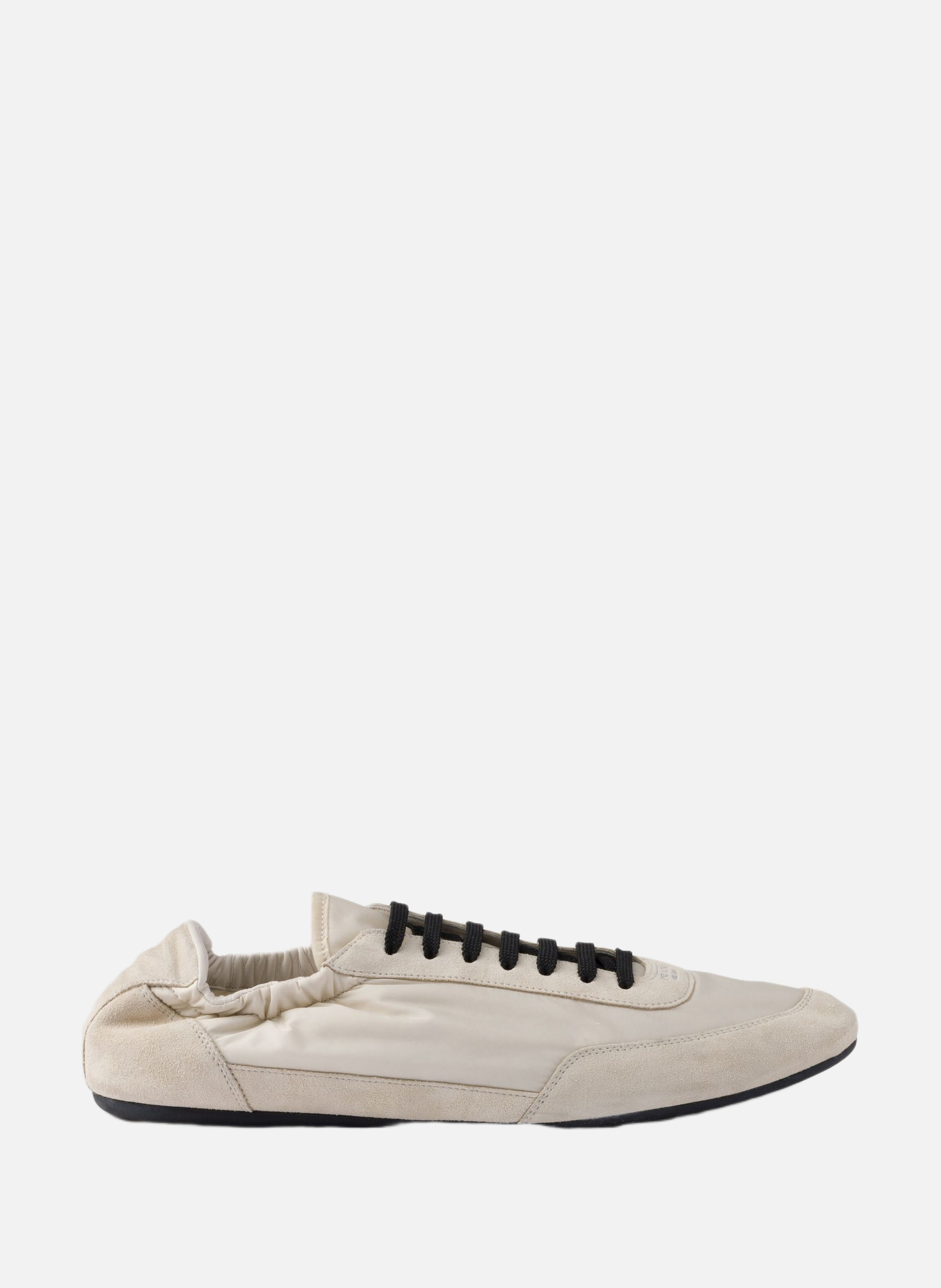PRADA Sneakers élastiques collapse en re-nylon et veau v Beige