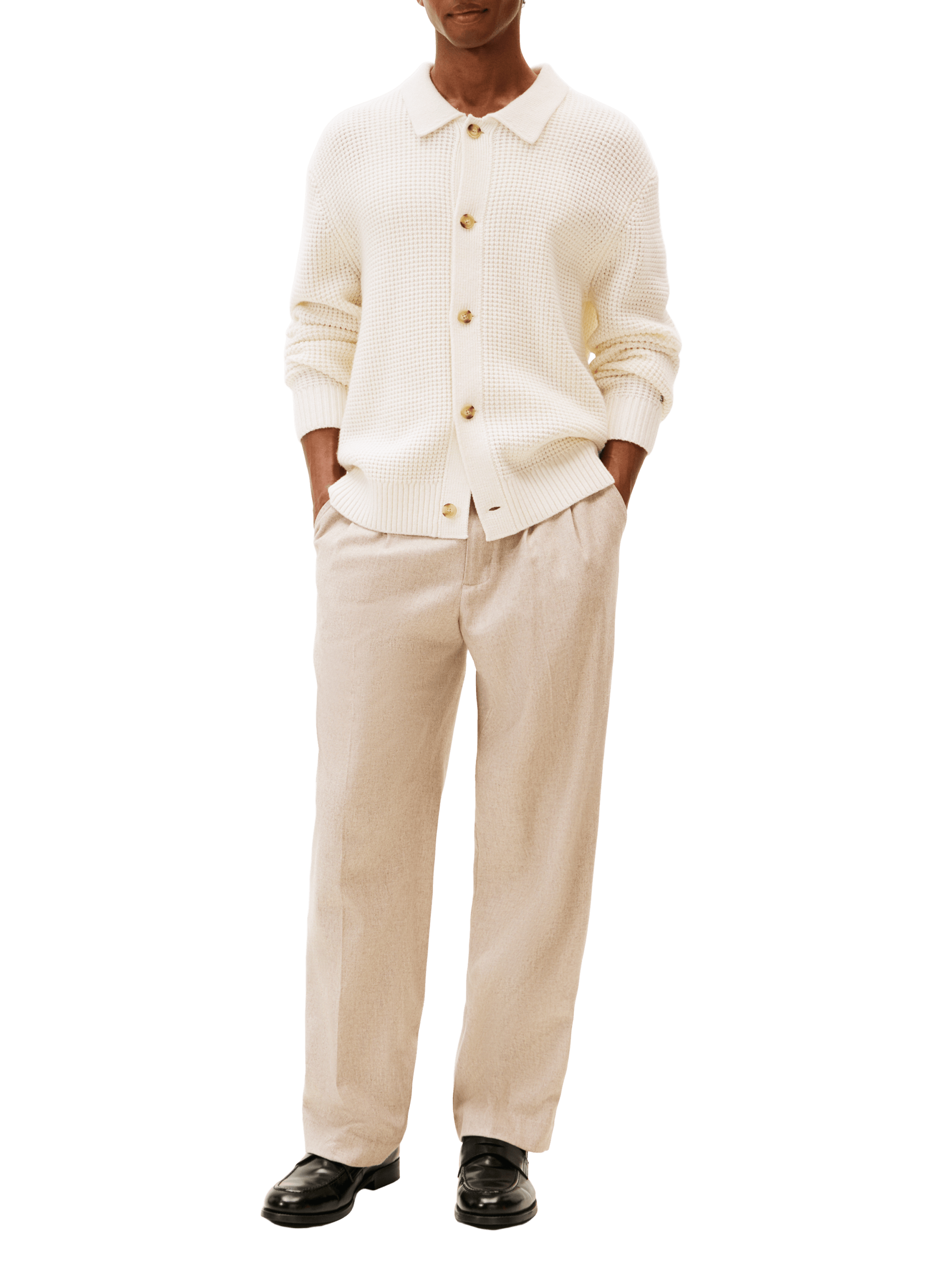 Textured wool cardigan TOMMY HILFIGER Beige