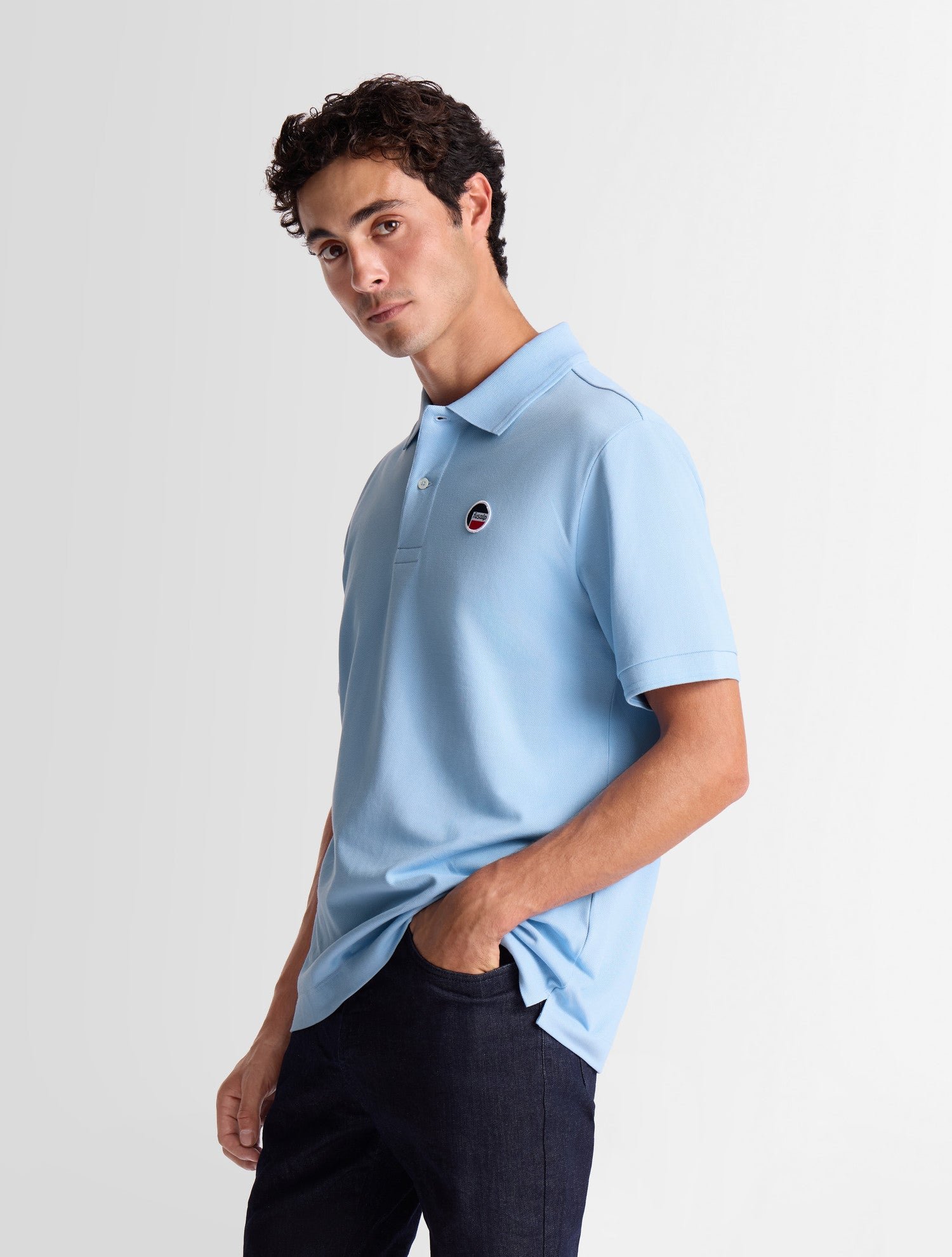 Polo manches courtes gerlo col polo coupe regular FUSALP Bleu