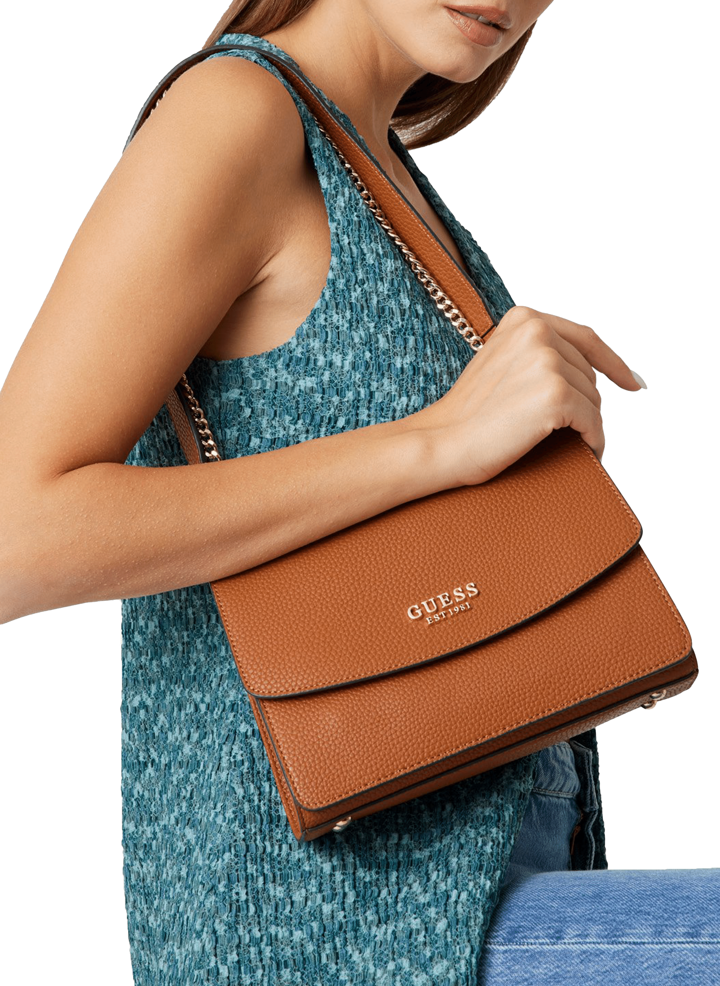 Calista Handbag GUESS Brown