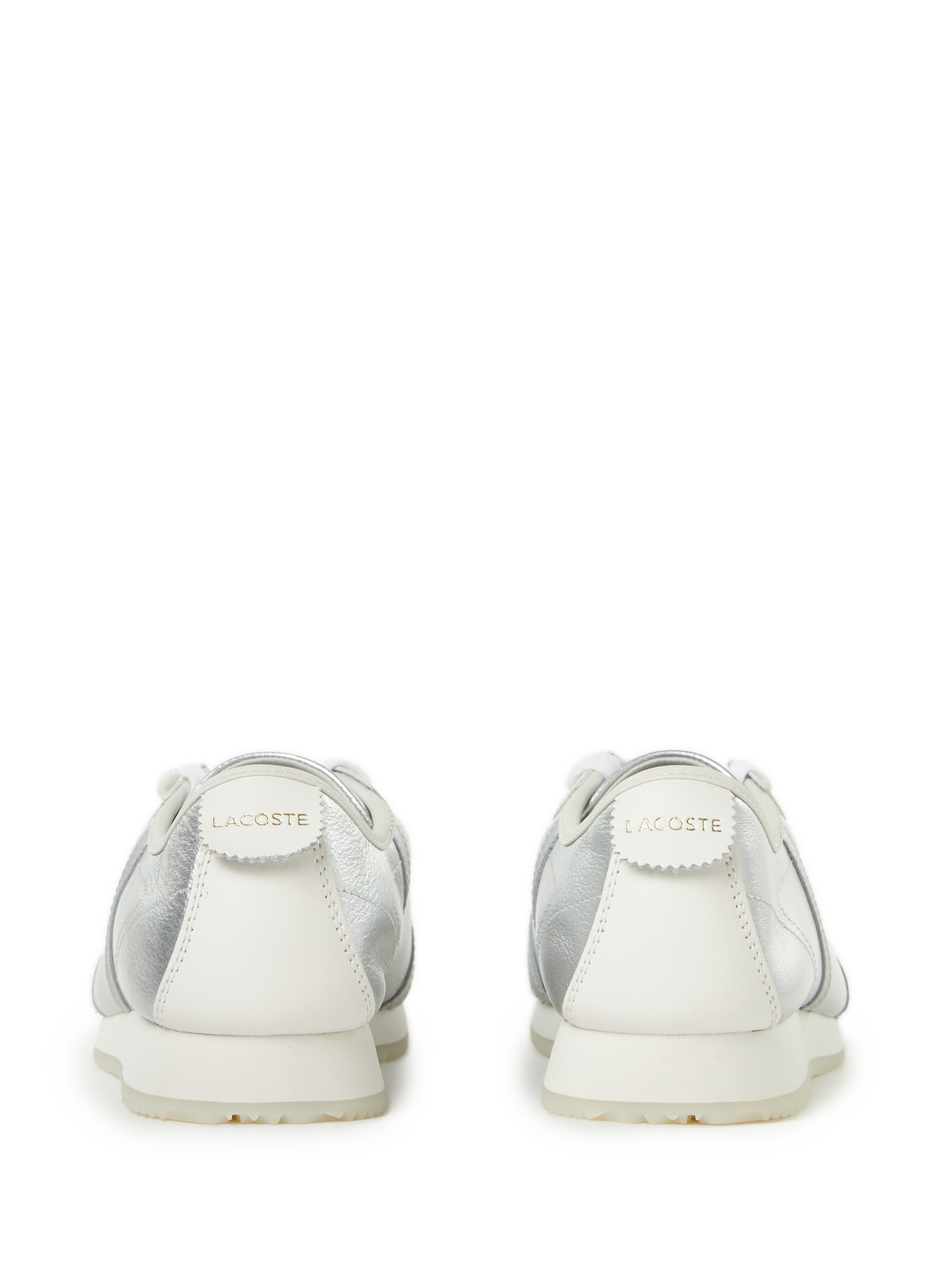 Baskets compensées en cuir mélangé LACOSTE Blanc