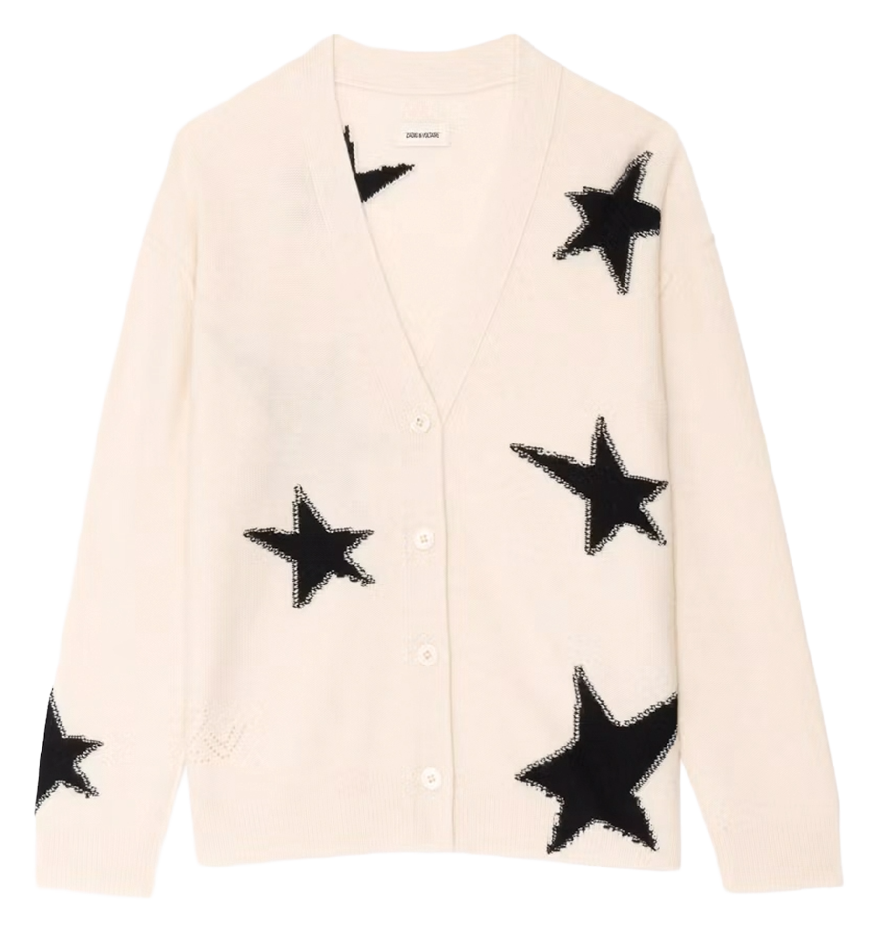 Gilet col v à motifs mirkaz ZADIG&VOLTAIRE Blanc